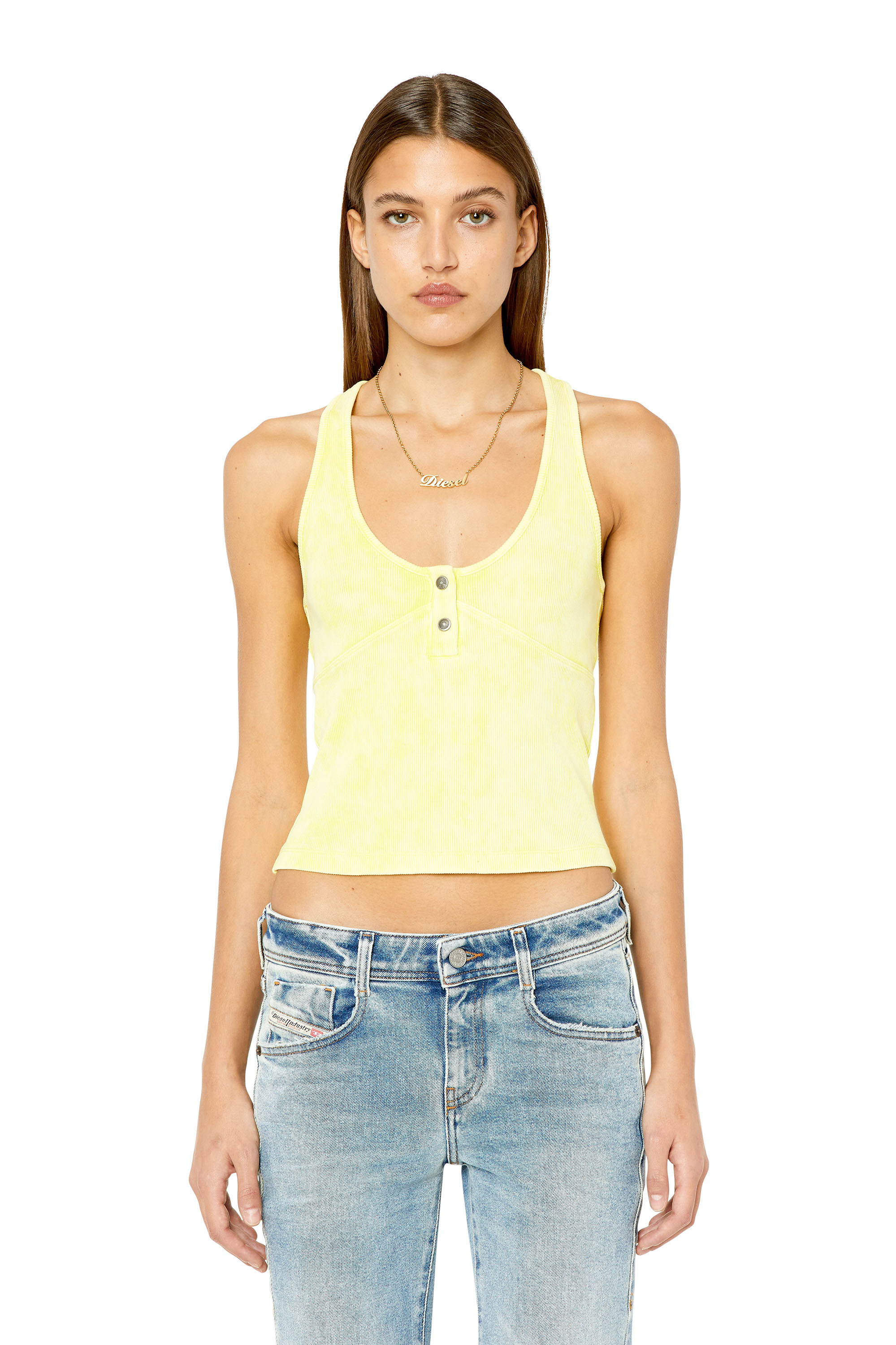 Diesel - T-ANIESSE, Jaune Fluo - Image 1