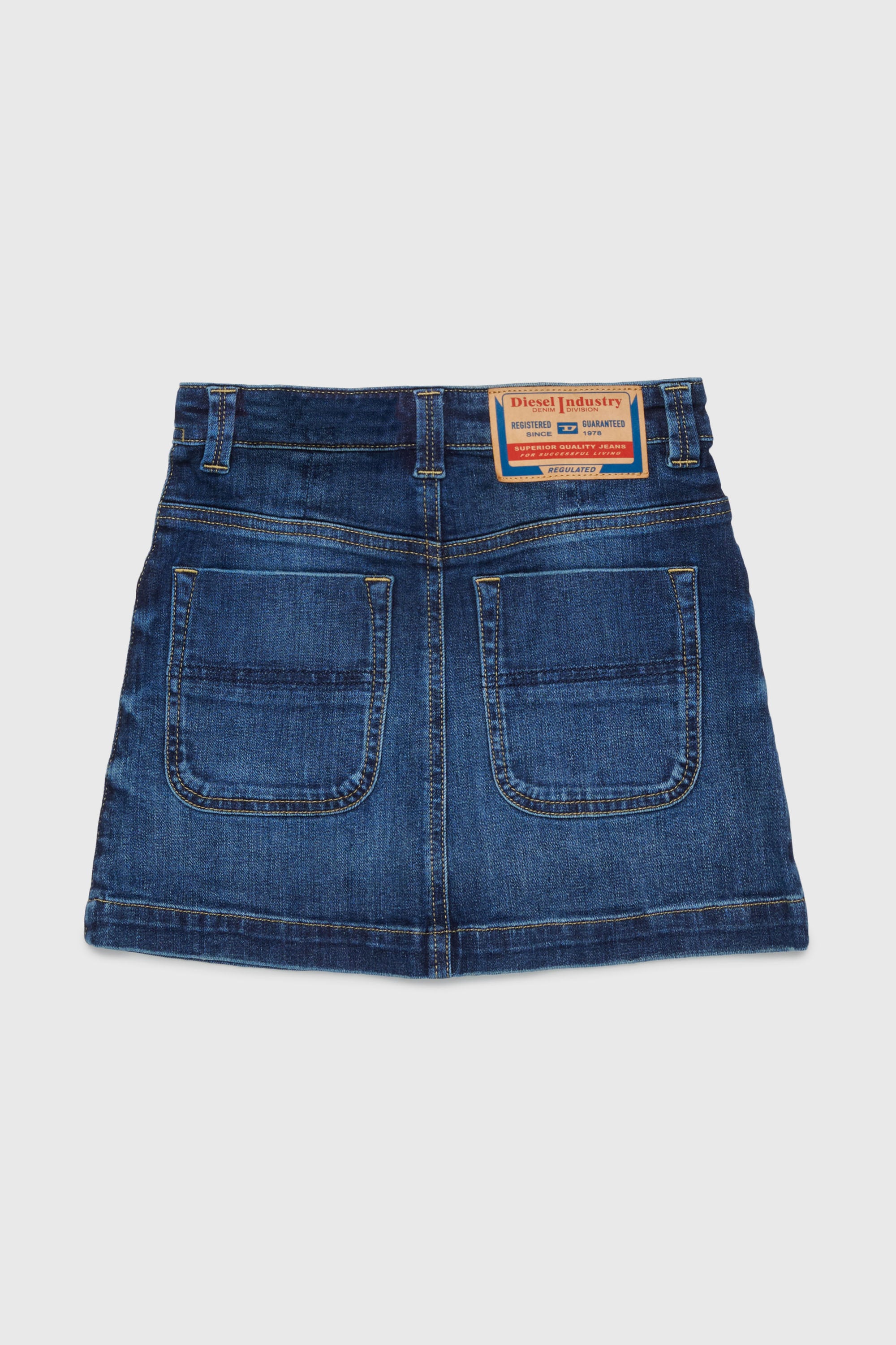 Diesel - GEALBUS, Jupe en denim &agrave; boutons Femme in Bleu - 2