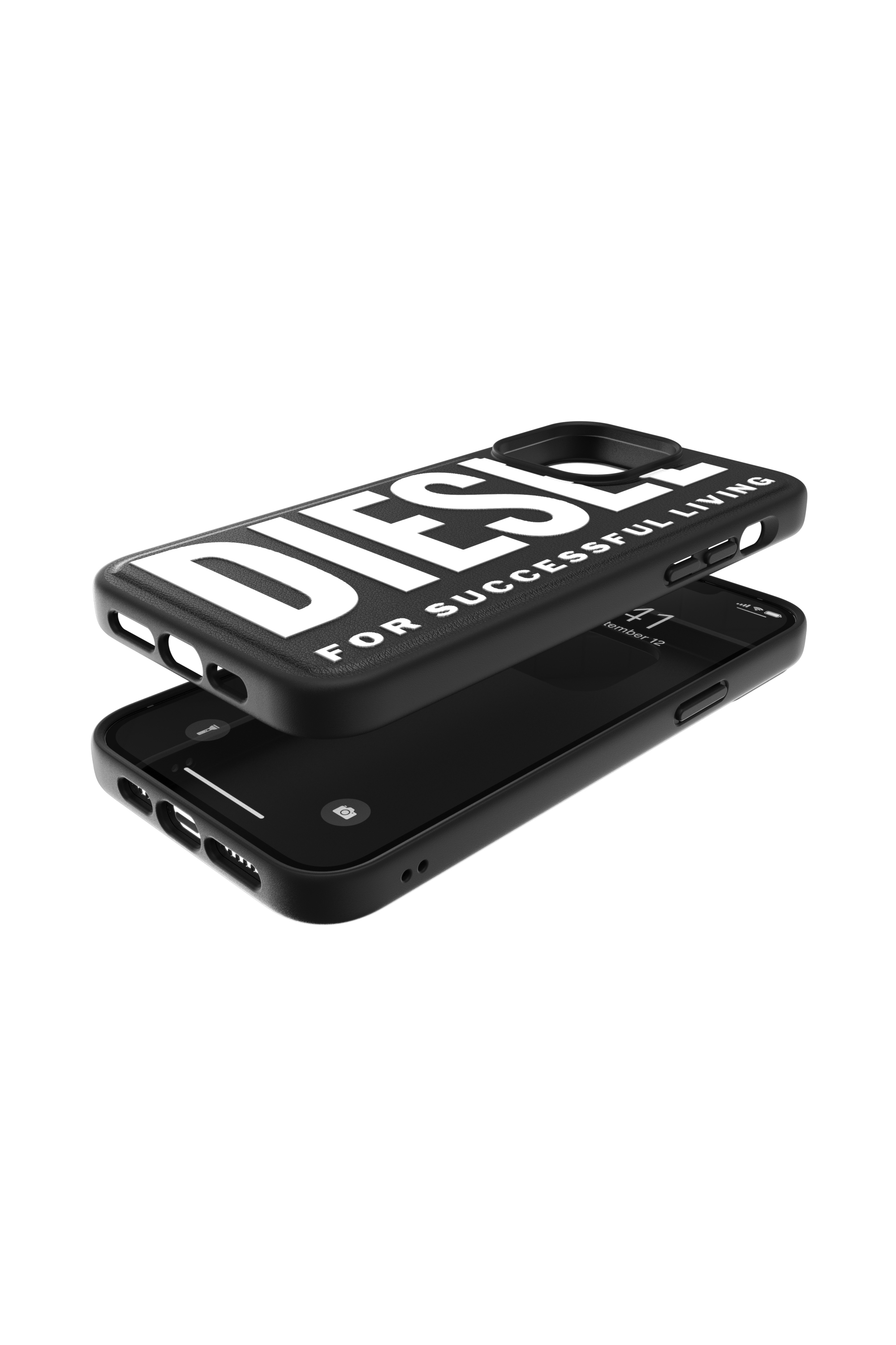 Diesel - 48258 STANDARD CASE, Coque moul&eacute;e pur iPhone 13 Pro Max Mixte in Noir - 3