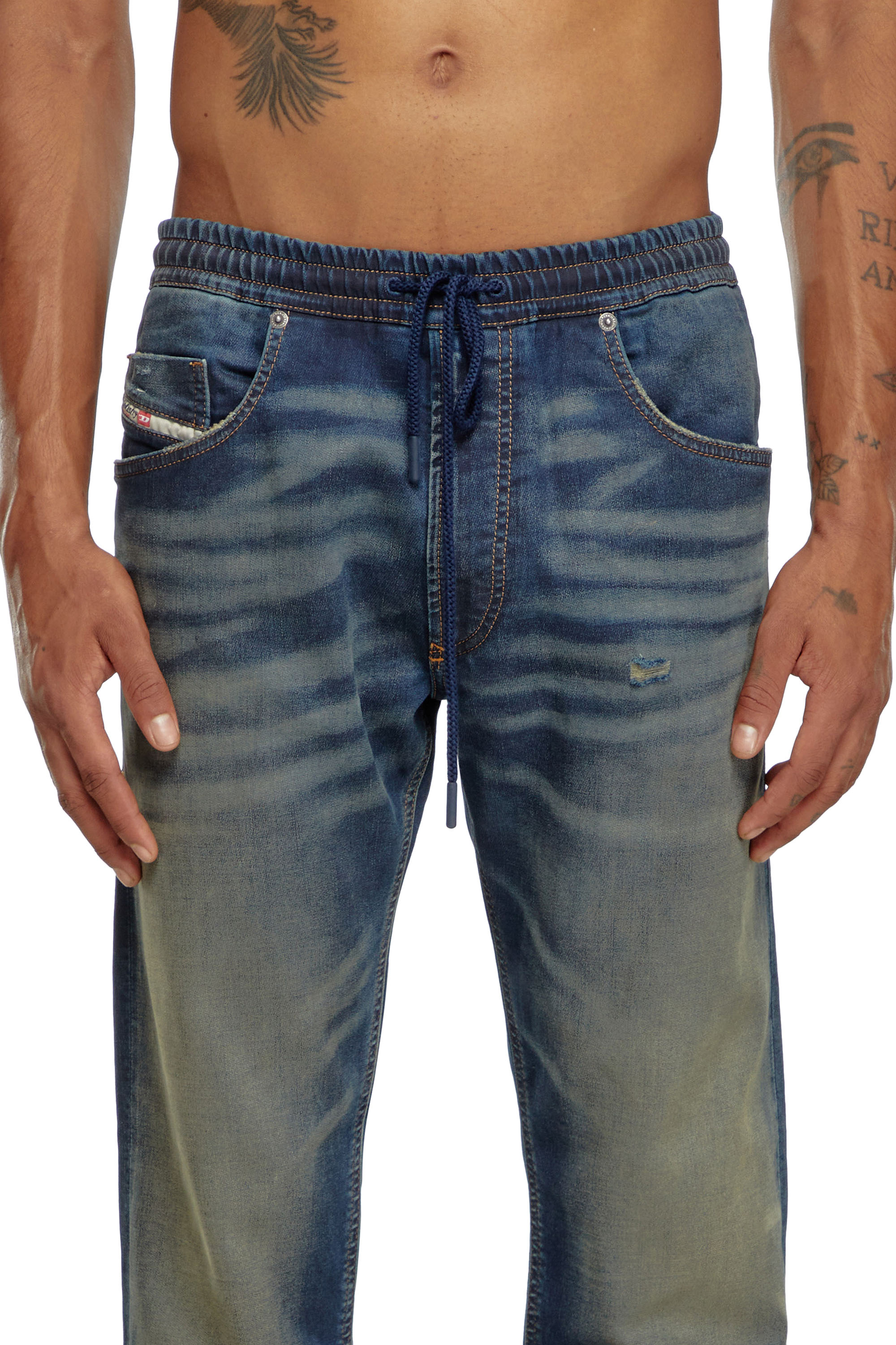 Diesel - Regular 2030 D-Krooley Joggjeans® 09J34 Homme, Bleu Foncé - Image 3