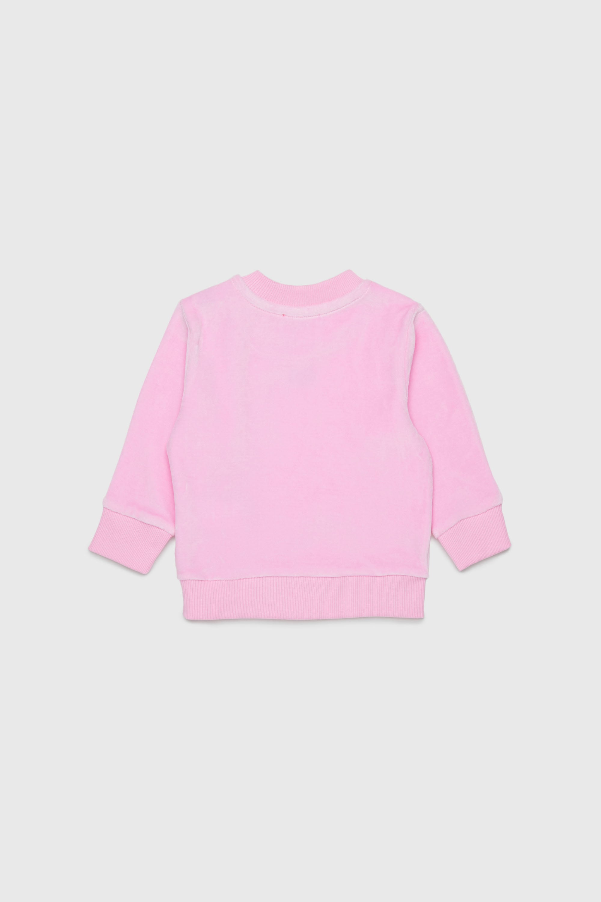 Diesel - SHENIB, Sweat-shirt en velours avec broderie Oval D Homme in Rose - 2