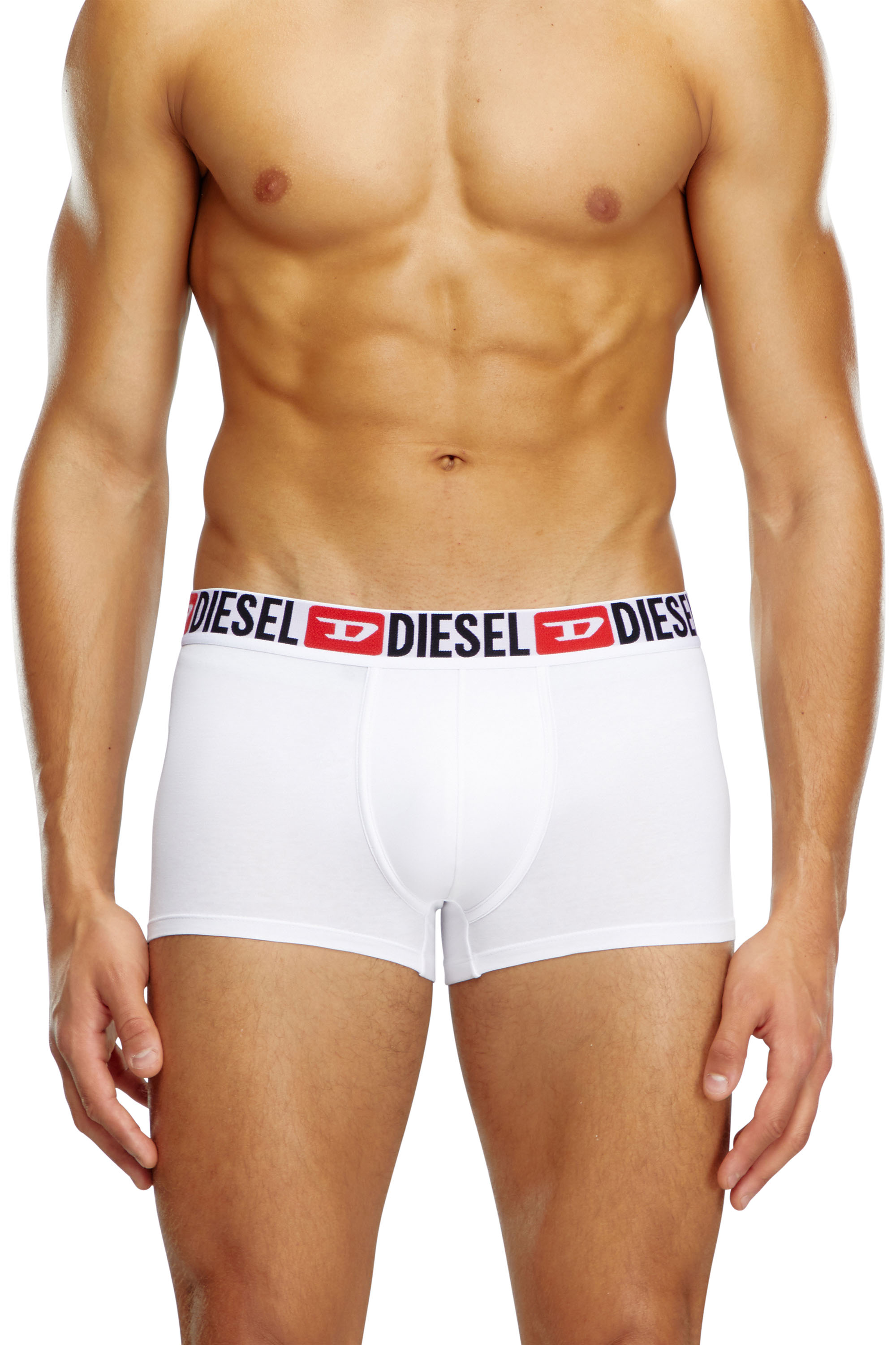 Diesel - UMBX-DAMIENTHREEPACK, Lot de trois boxers avec taille ornée du logo sur toute la surface Homme in Blanc - 3
