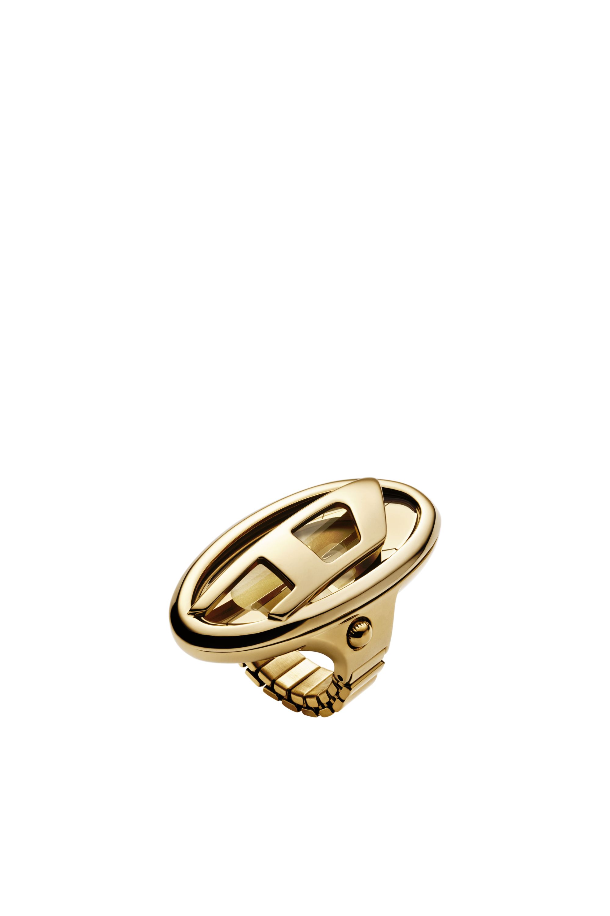 Diesel - DZ5626 WATCH, Bague montre D-Era en acier inoxydable doré Femme in Doré - 1