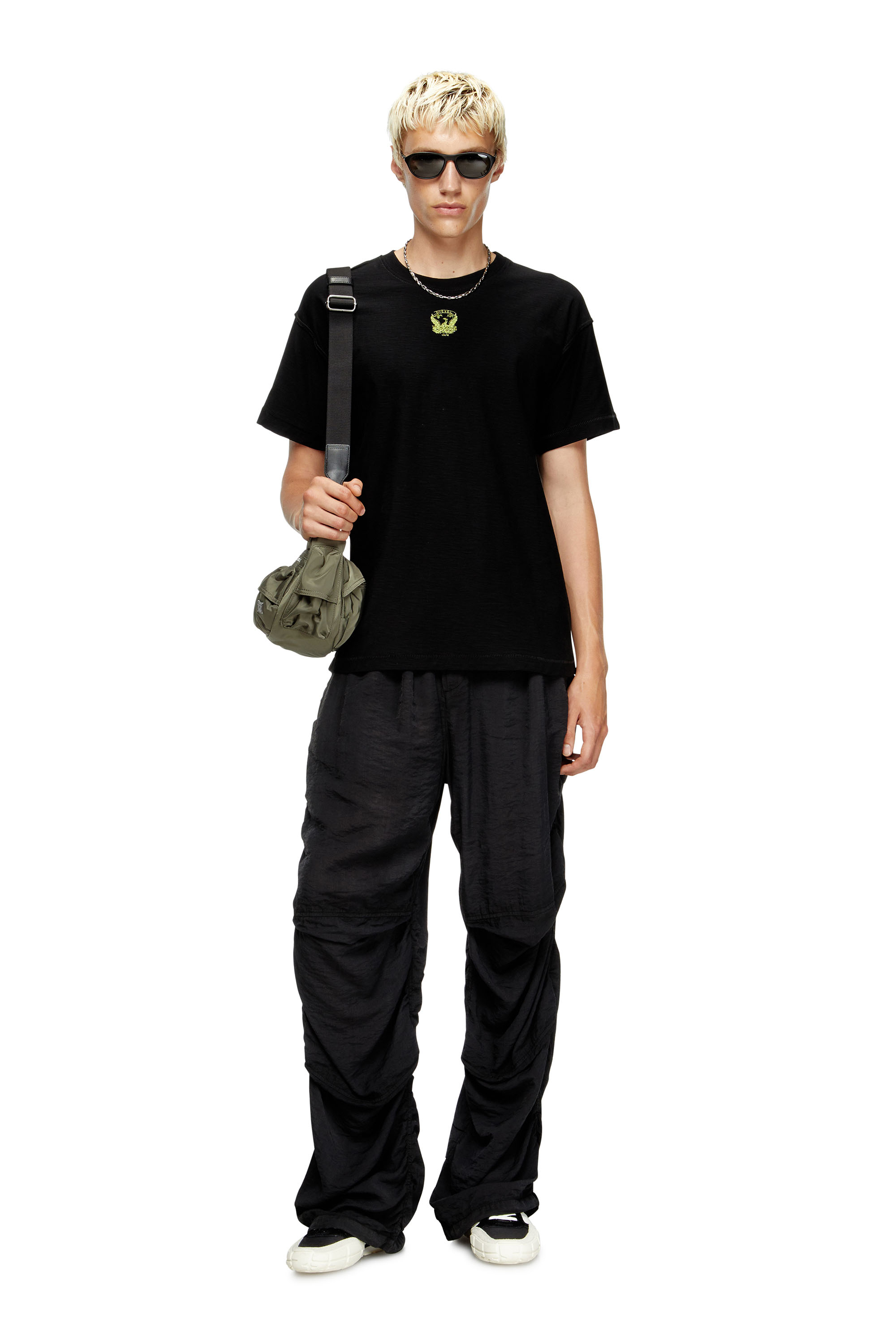 Diesel - T-NORM-T13, Sweat-shirt avec phénix brodé Homme in Noir - 1