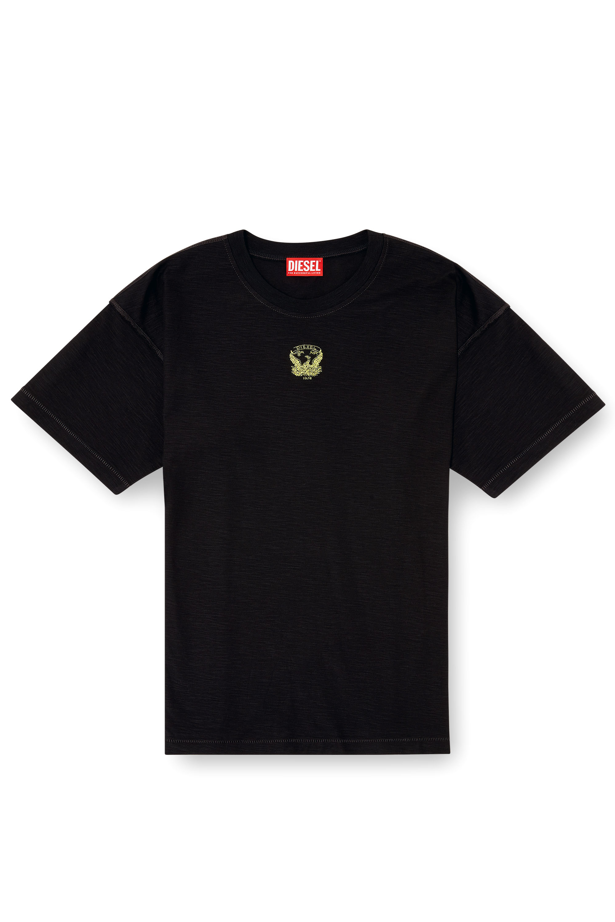 Diesel - T-NORM-T13, Sweat-shirt avec phénix brodé Homme in Noir - 3