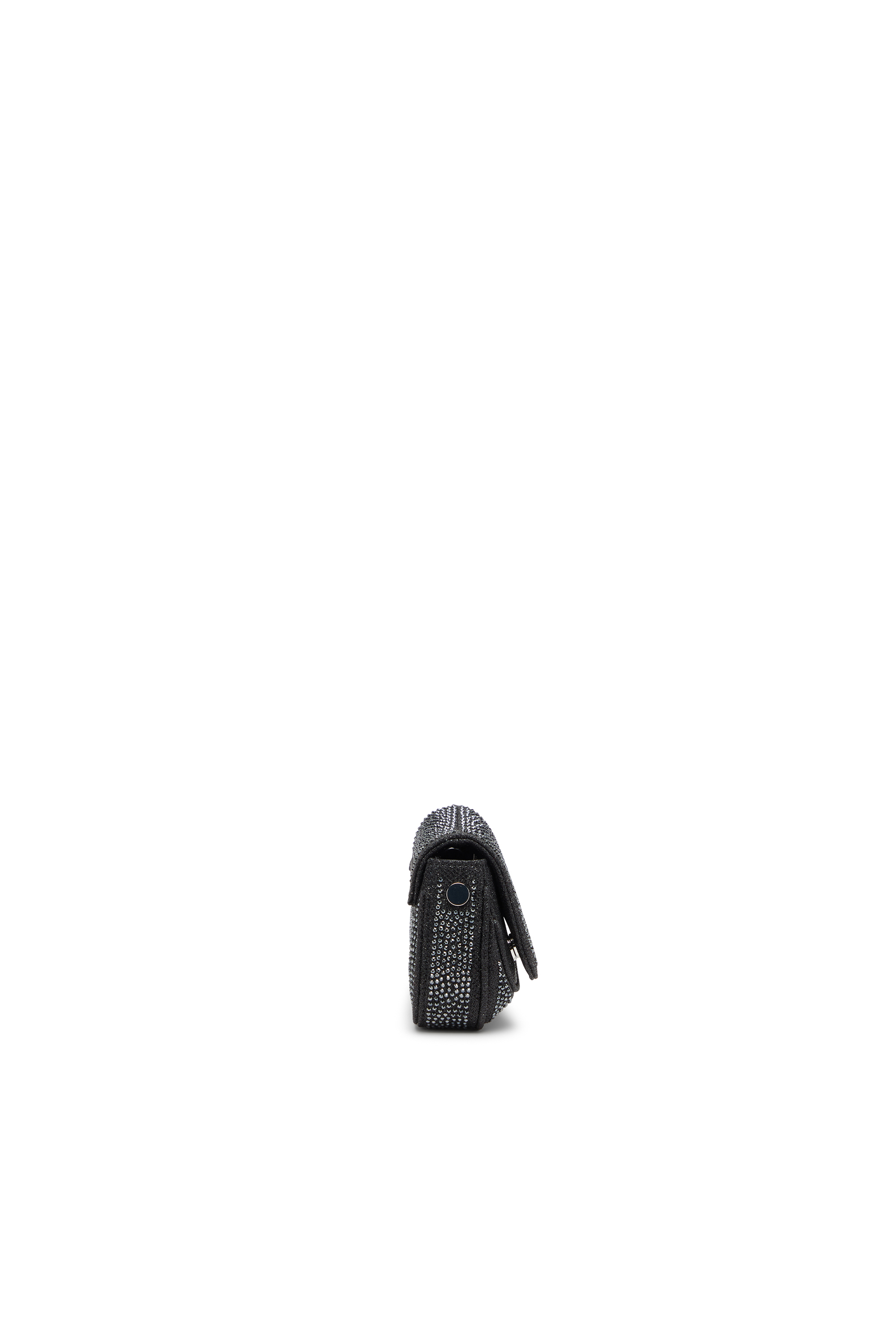 Diesel - PLAY CROSSBODY XS, Play-Sac à bandoulière mini en Lurex cristal Femme in Noir - 4