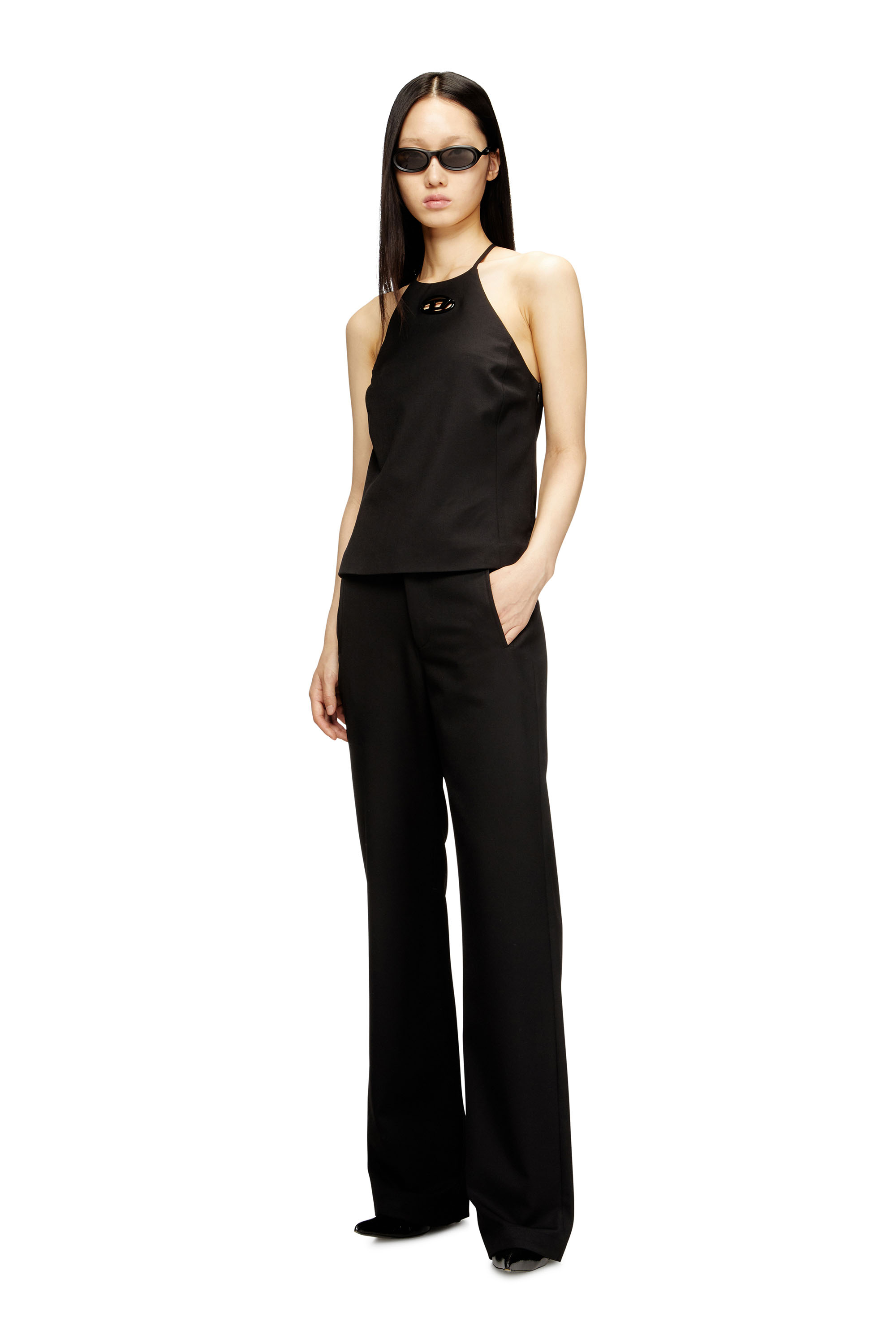 Diesel - P-ROMISE-S3, Pantalon en laine froide Femme in Noir - 2
