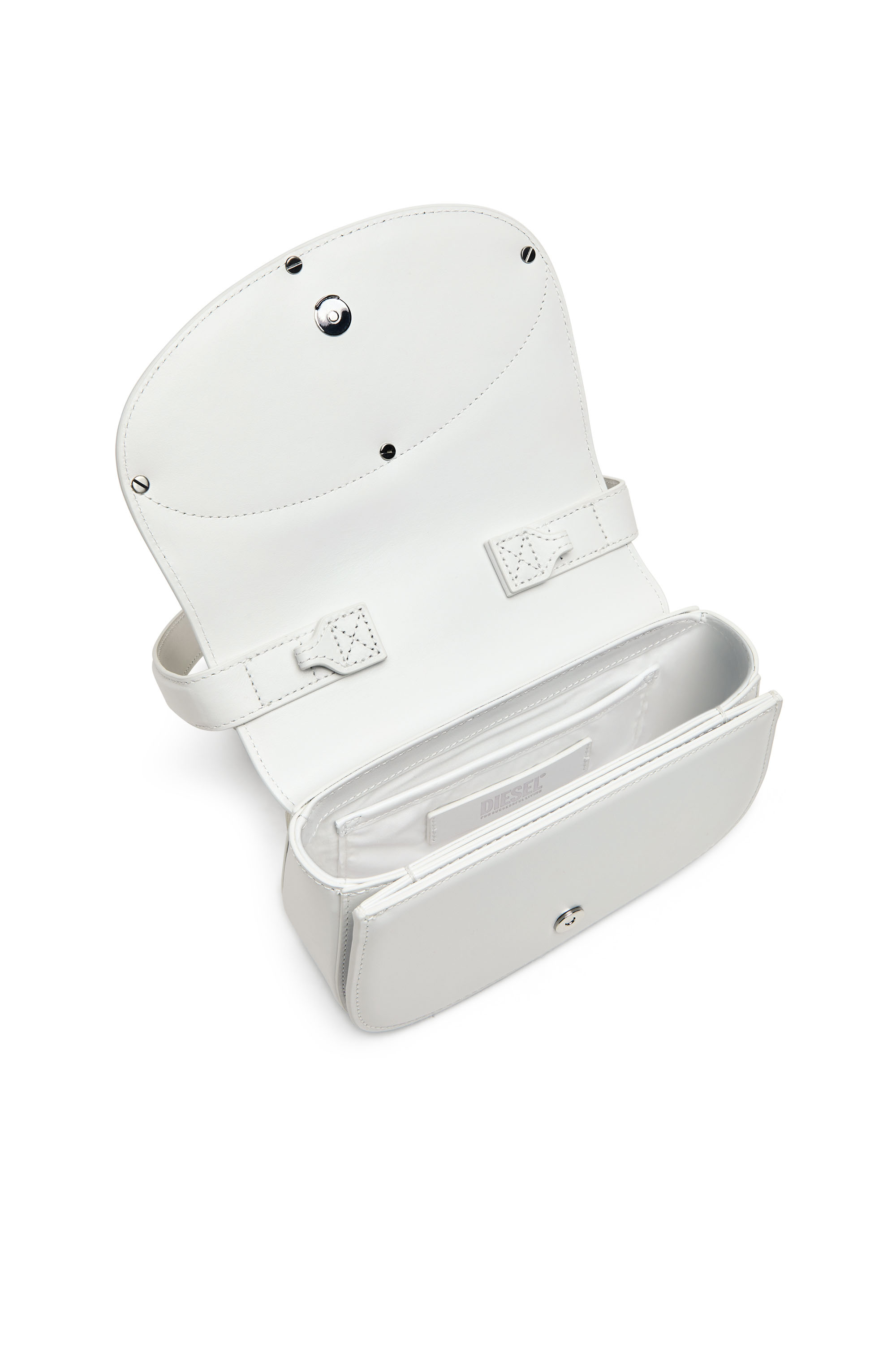 Diesel - 1DR, 1DR-Sac iconique à bandoulière en cuir nappa Femme in Blanc - 3