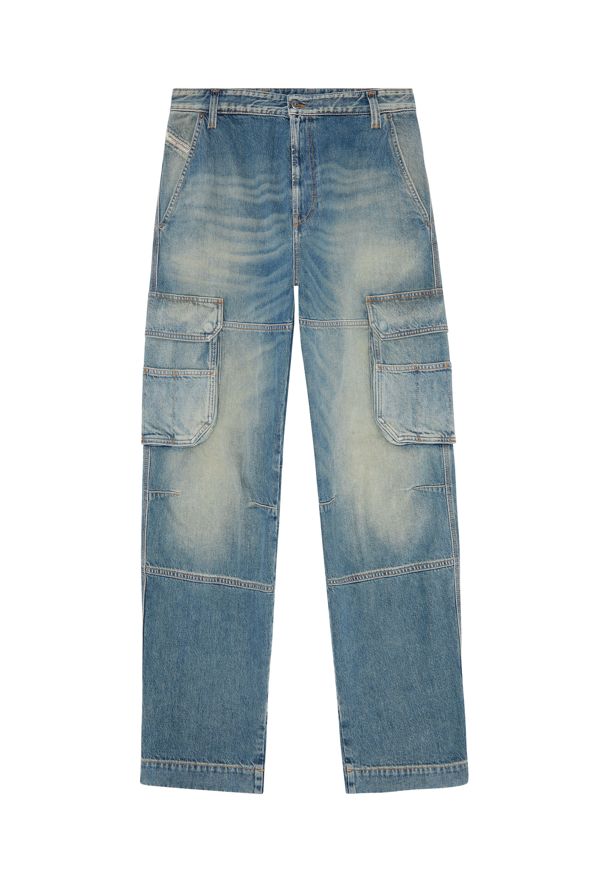 Diesel - Straight Jeans D-Fish 09J83, Bleu Clair - Image 1