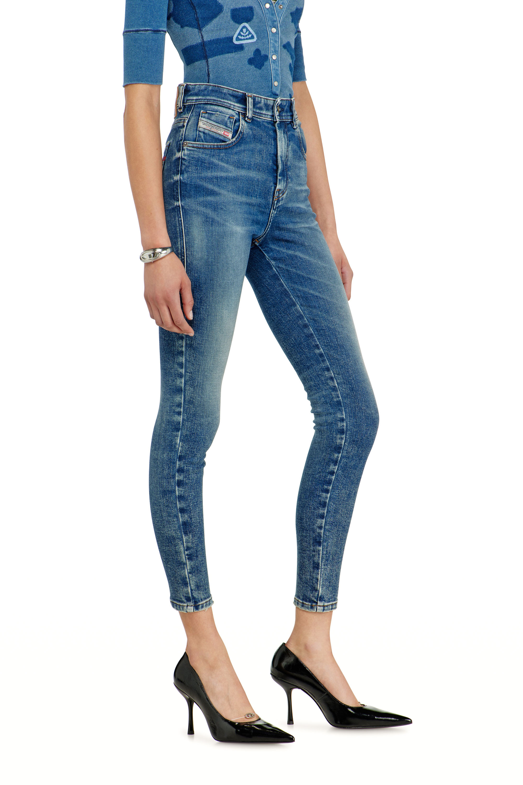Diesel - Skinny Jeans 1984 Slandy-High 09P72 Femme, Bleu moyen - Image 7