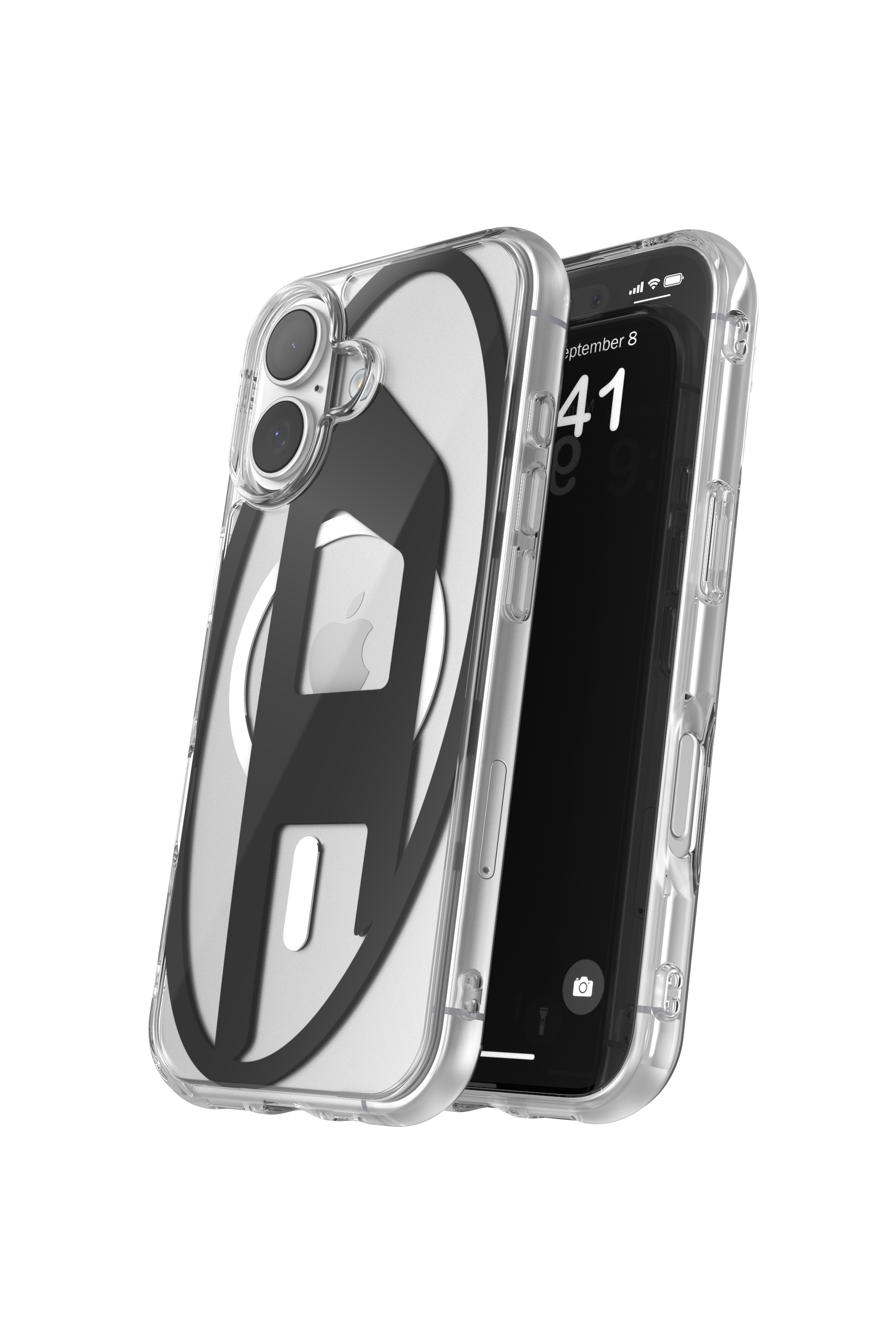 Diesel - 60415 AOP CASE, Étui métallique Oval D avec Magsafe pour iPhone 17 Mixte in Noir - 3