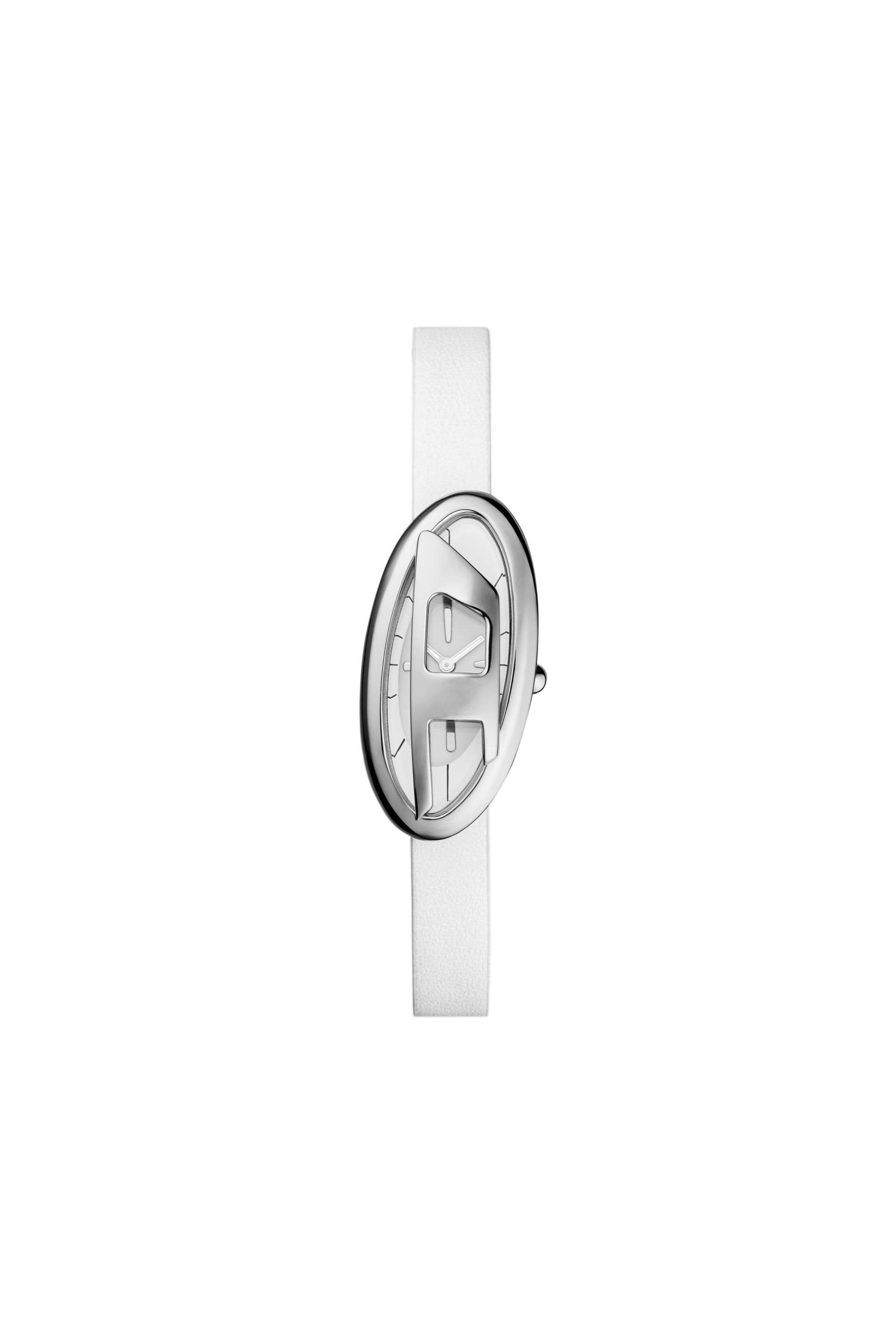 Diesel - DZ5613 WATCH, Montre D-Era à deux aiguilles en cuir blanc Femme in Blanc - 1