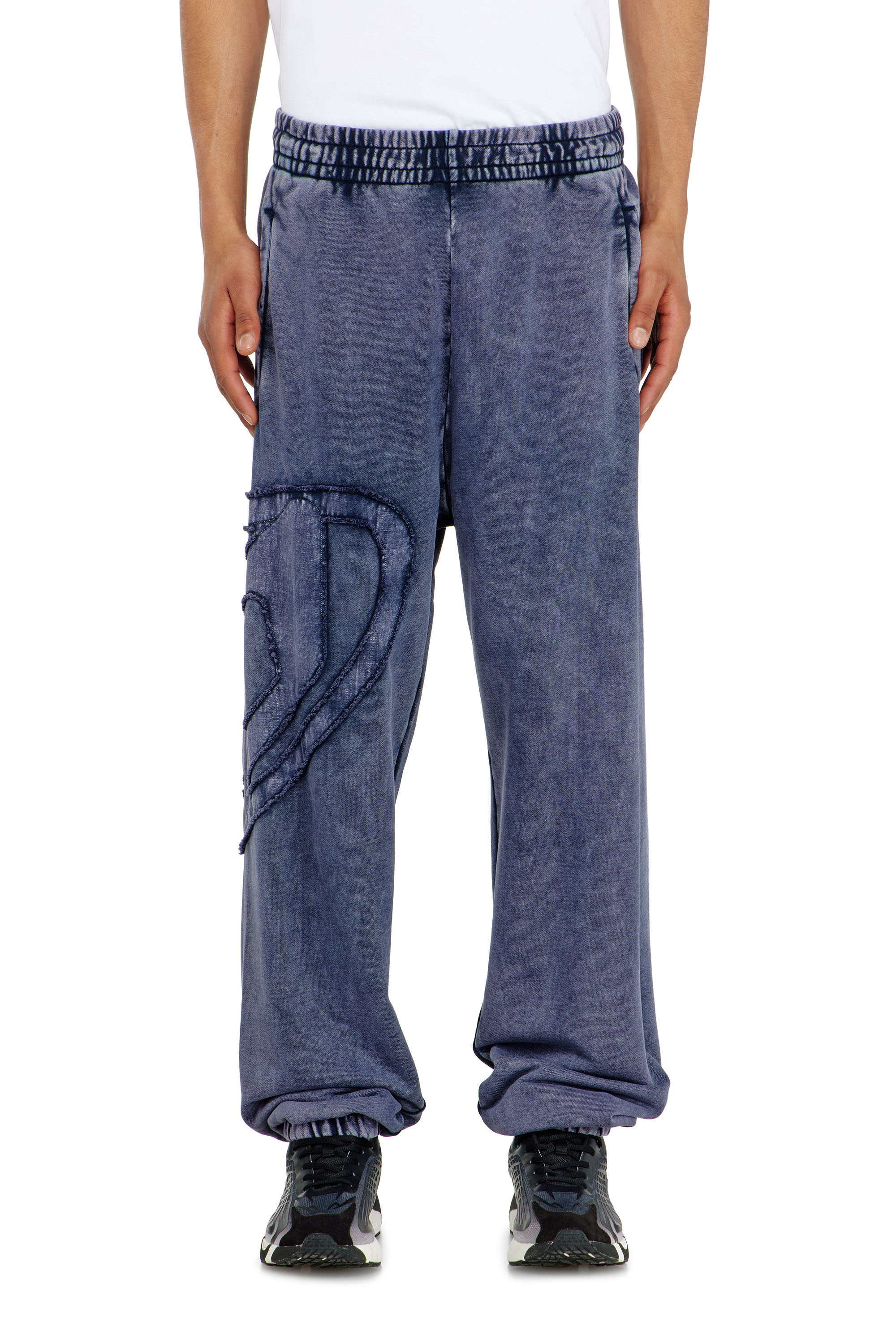 Diesel - P-MARKY-DEN, Pantalon en coton biologique avec &eacute;cusson Oval D Homme in Bleu - 3