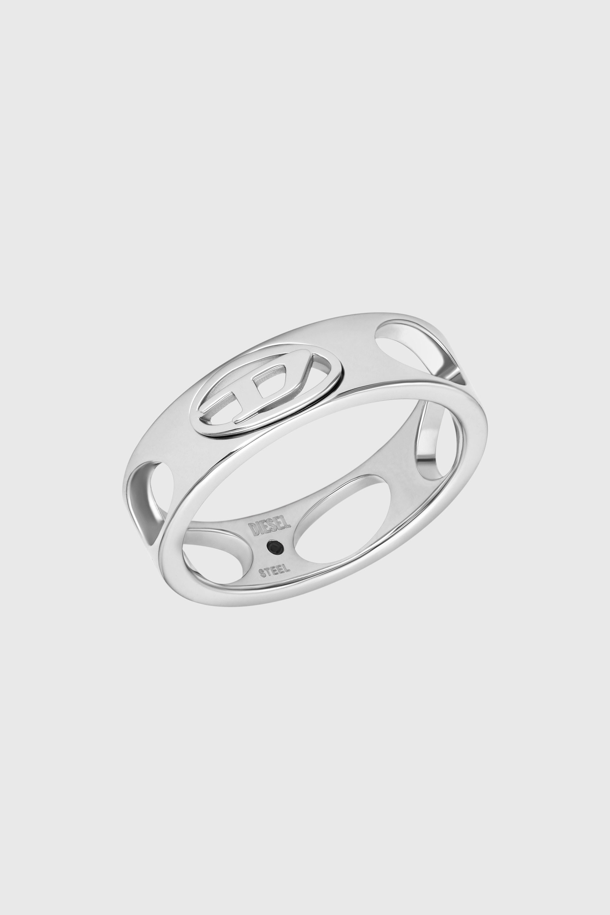 Diesel - DX166540 JEWELLERY, Bague en acier inoxydable Mixte in Gris argent&eacute; - 1