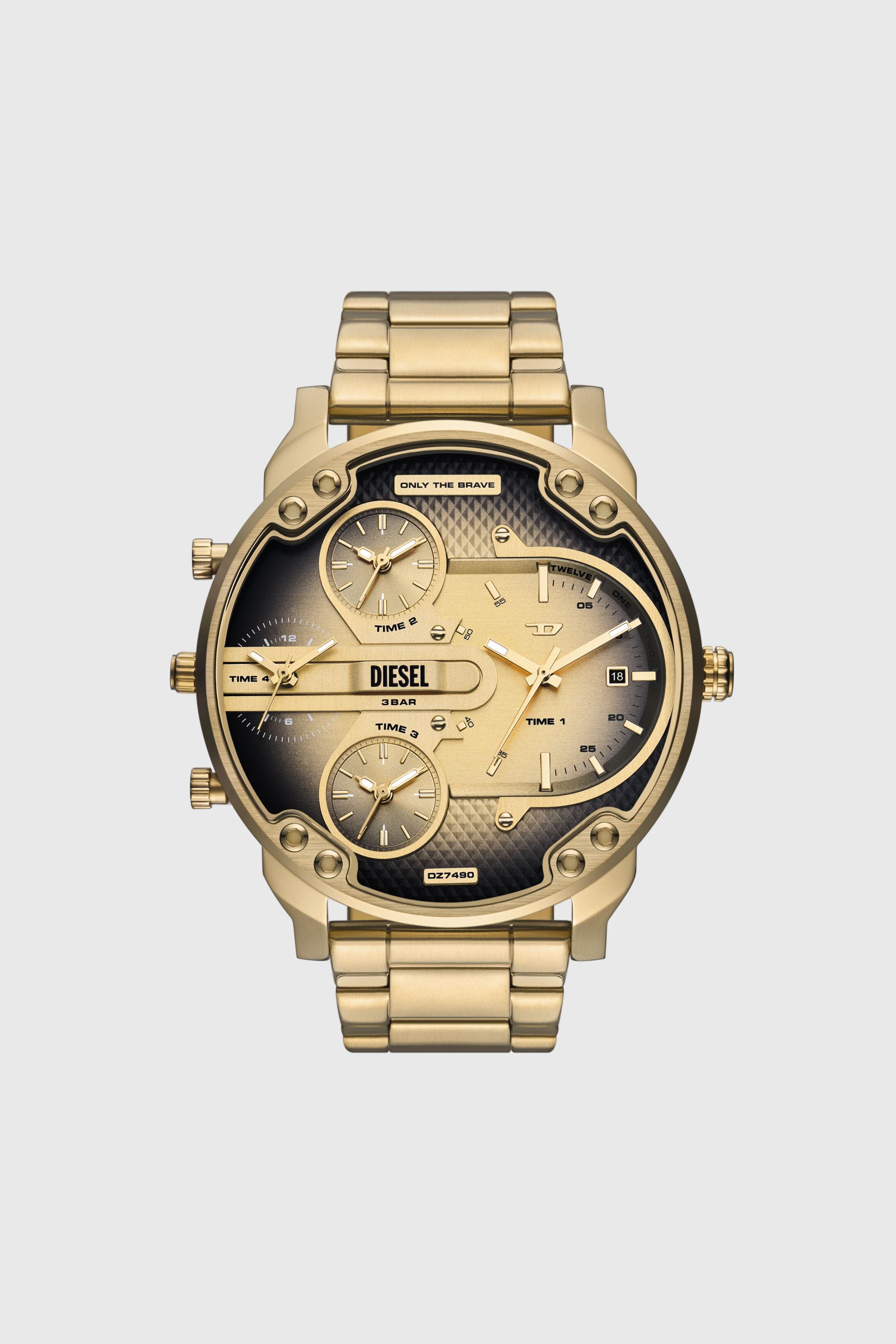 Diesel - DZ7490 WATCH, Montre Mr. Daddy Slim en acier inoxydable Homme in Dor&eacute; - 1