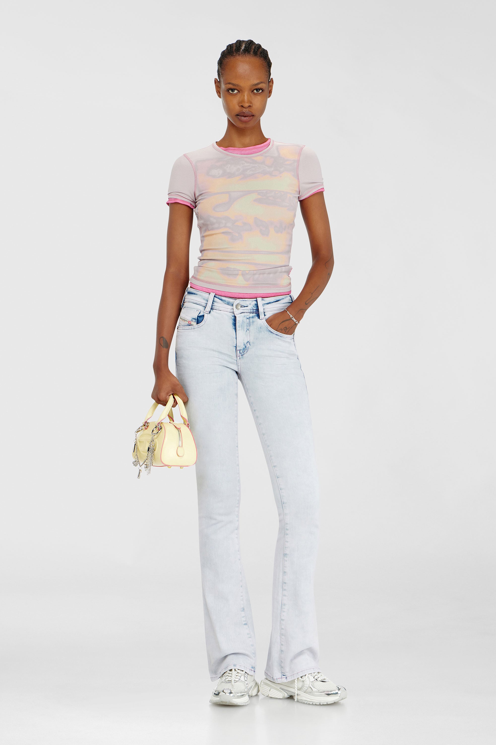 Diesel - Bootcut Jeans 1969 D-Ebbey 0HDBH Femme, Bleu Clair - Image 1