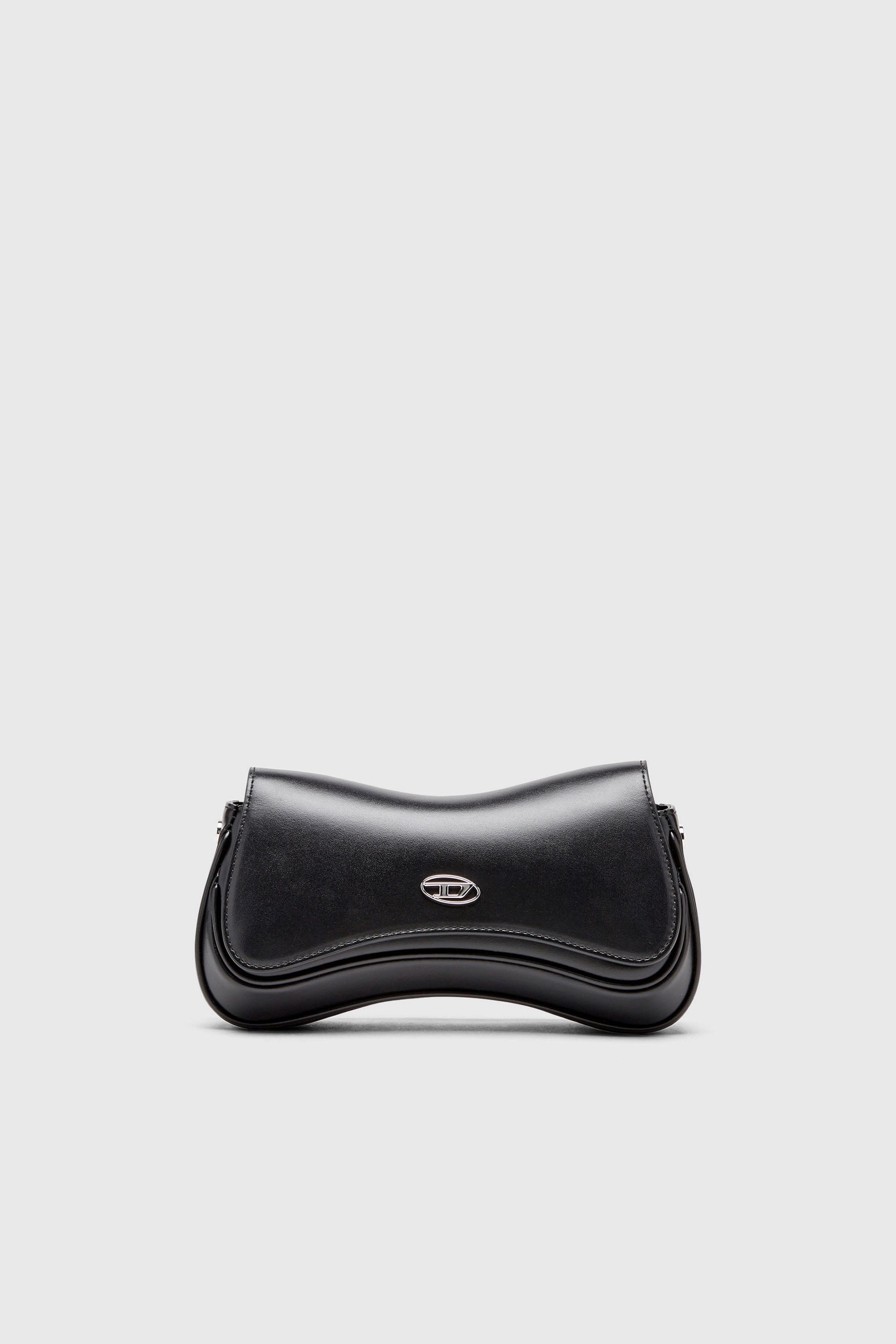 Diesel - PLAY CLUTCH, Play-Sac &agrave; bandouli&egrave;re en cuir semi-brillant Femme in Noir - 1