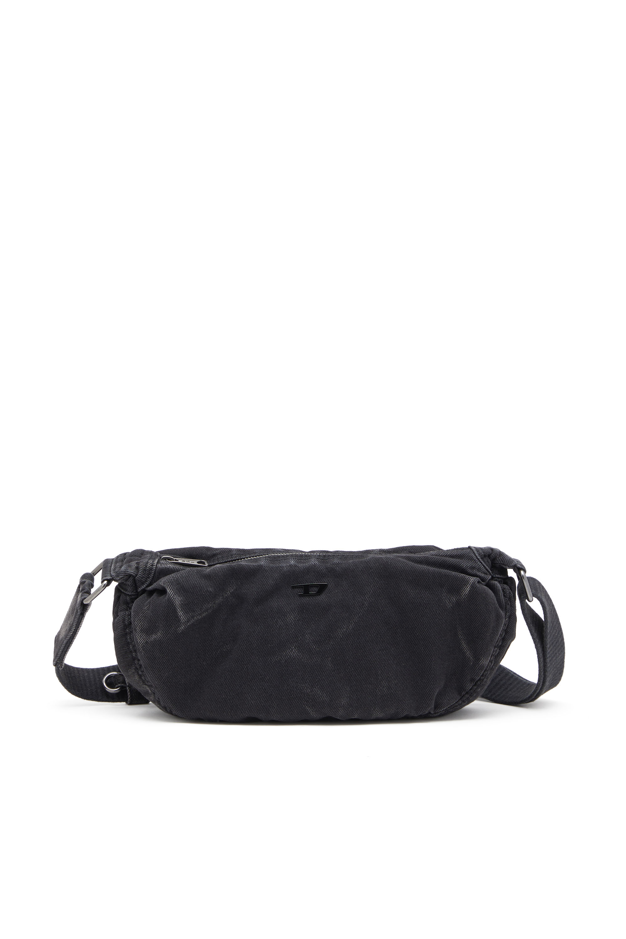 Diesel - RAVE CROSSBODY X, Rave-Petit sac à bandoulière en denim délavé Homme in Noir - 1