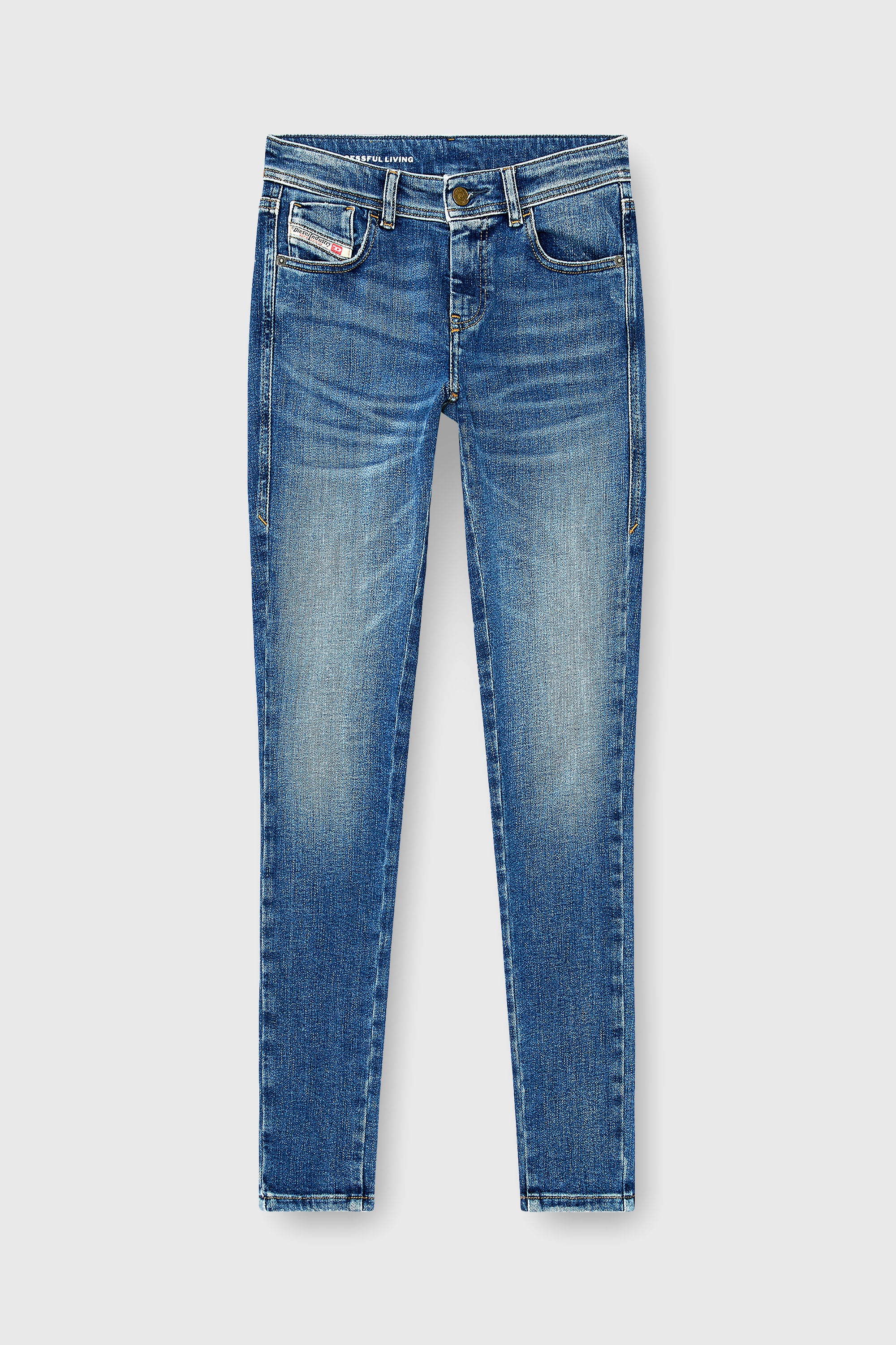Diesel - Skinny Jeans 2017 Slandy 09P71 Femme, Bleu moyen - Image 2