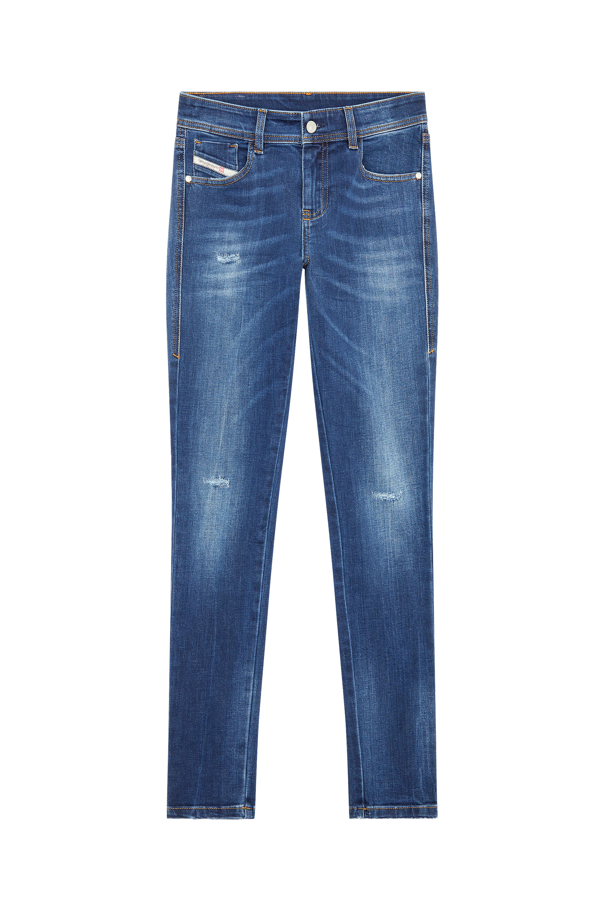 Diesel - 2017 SLANDY E09CX Super skinny Jeans, Bleu Foncé - Image 3
