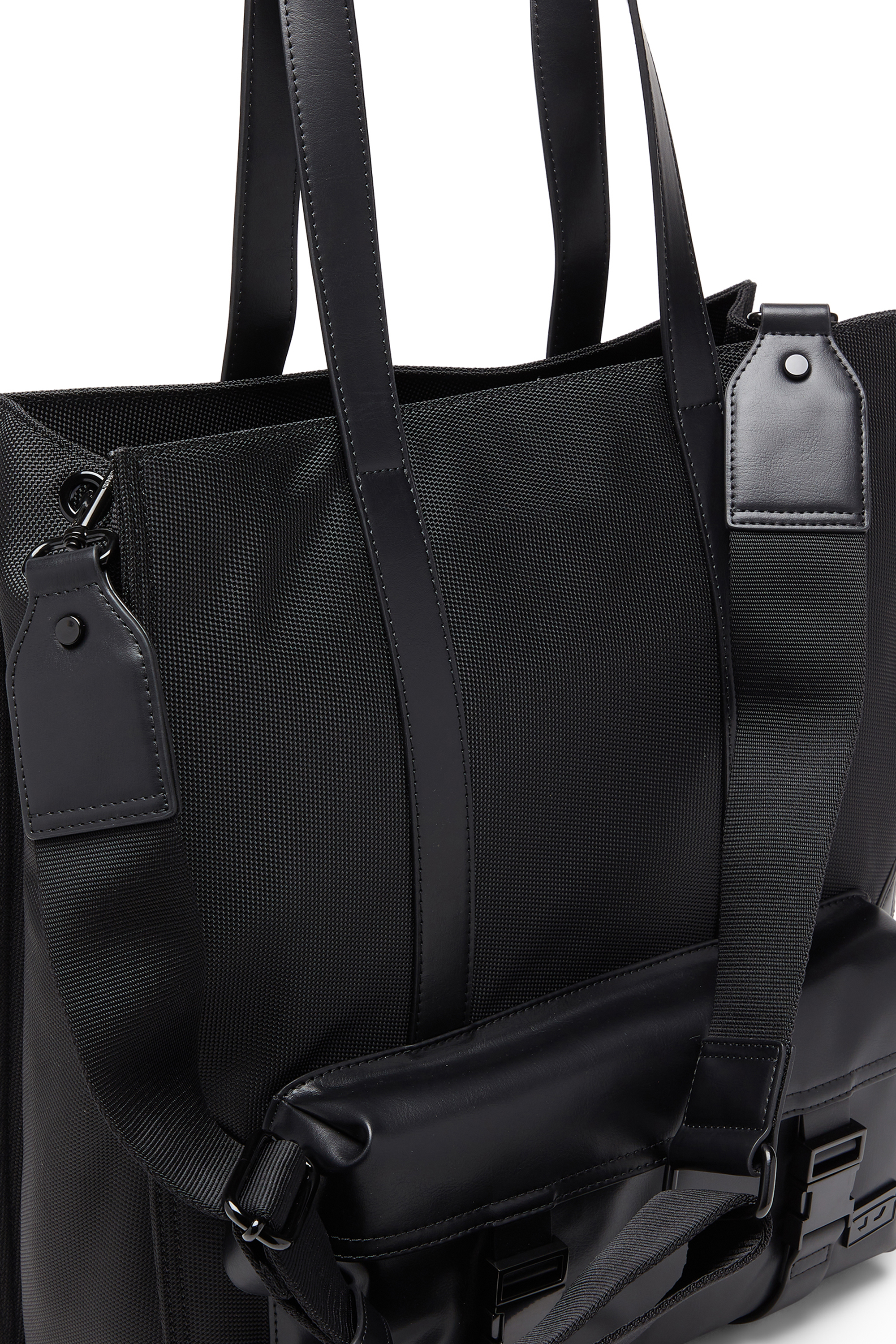 Diesel - MULTI-PKTS TOTE X, Multi-Pkts - Sac cabas avec poche &agrave; rabat et zip Mixte in Noir - 5