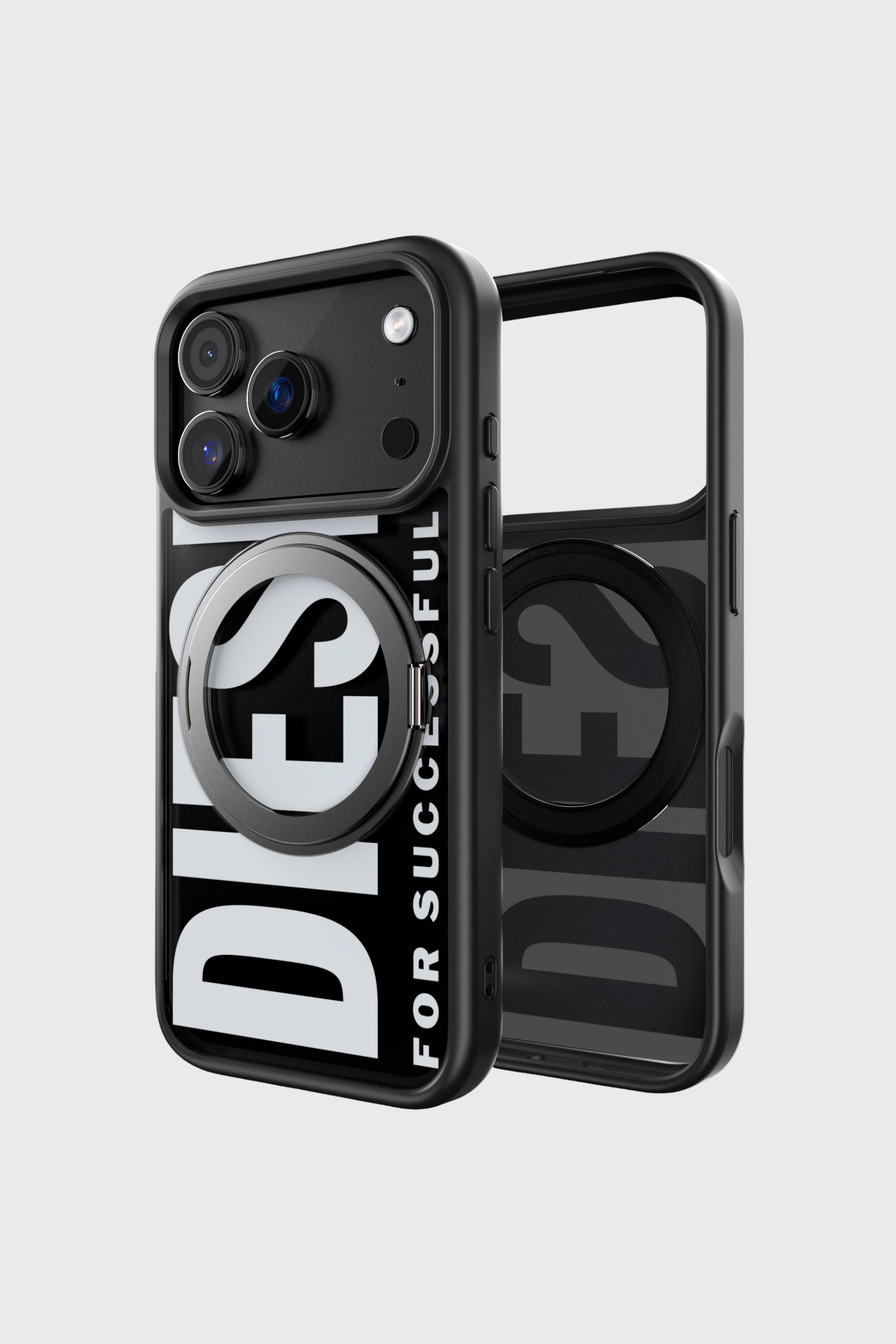Diesel - 60405 RING STAND CASE RING STAND, &Eacute;tui Ringstand-Magsafe pour iPhone 17 Pro Mixte in Noir - 1