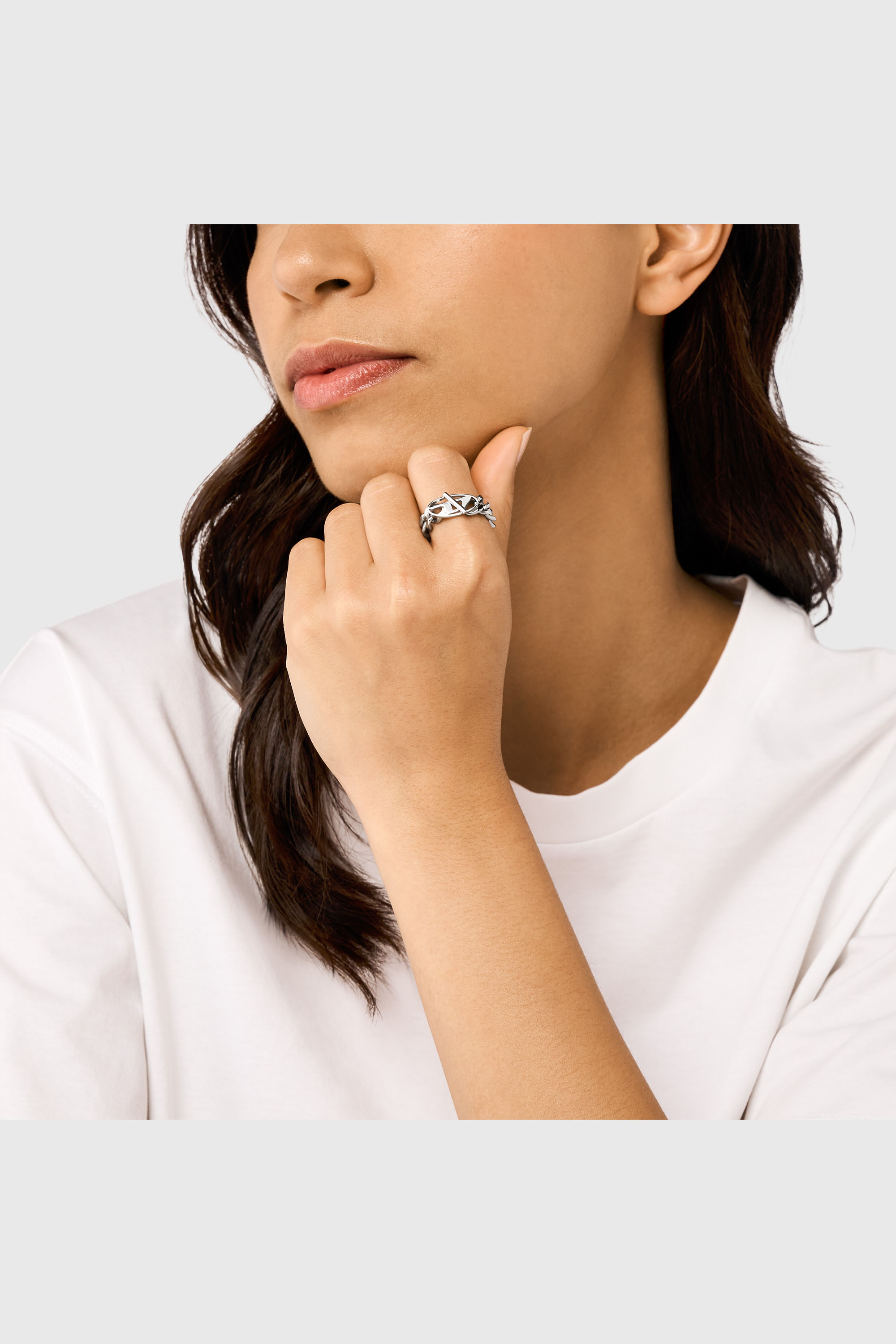 Diesel - DX1533040, Bague cha&icirc;ne souple en acier inoxydable Mixte in Gris argent&eacute; - 3