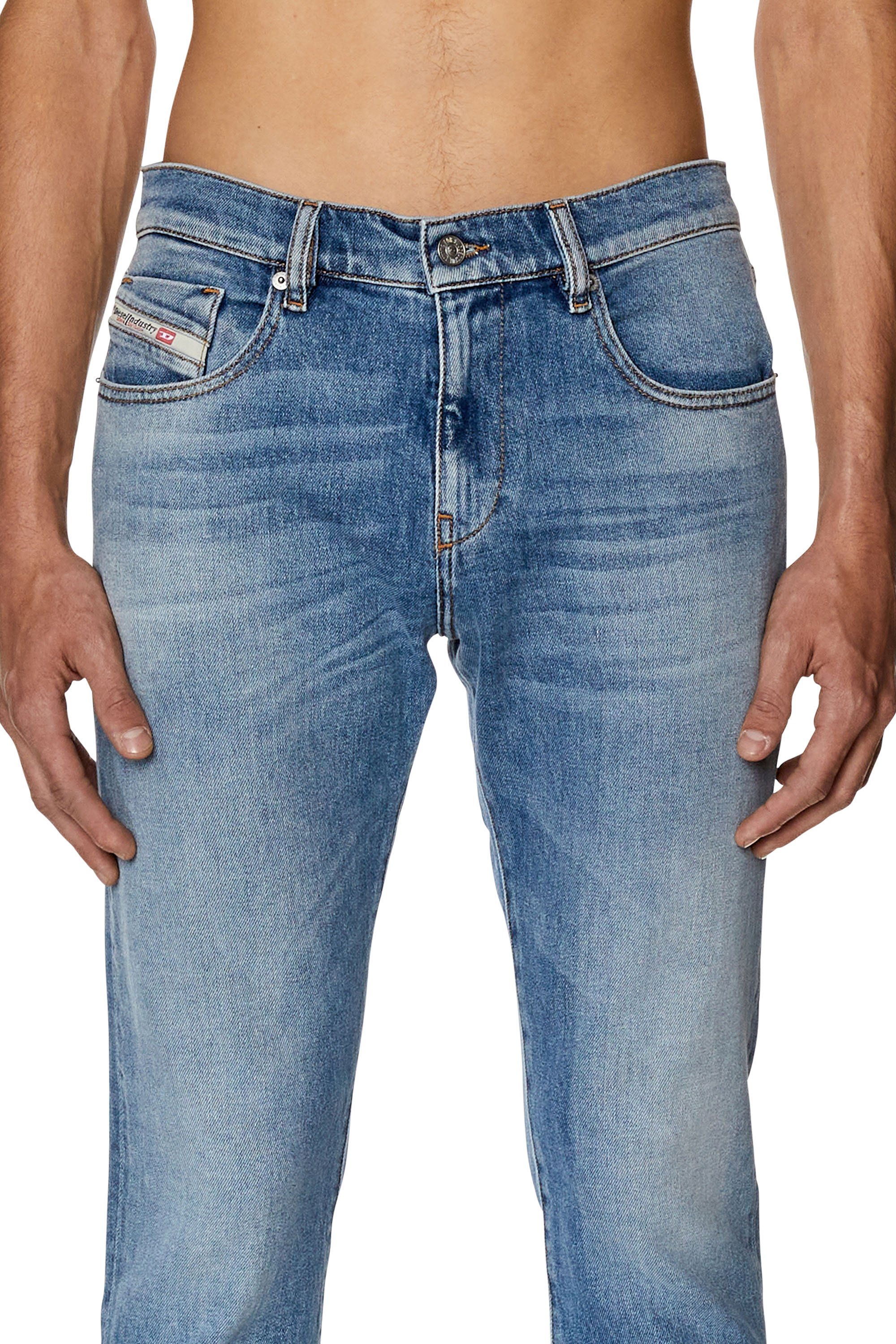 Diesel - Slim Jeans 2019 D-Strukt 09F81, Bleu moyen - Image 4