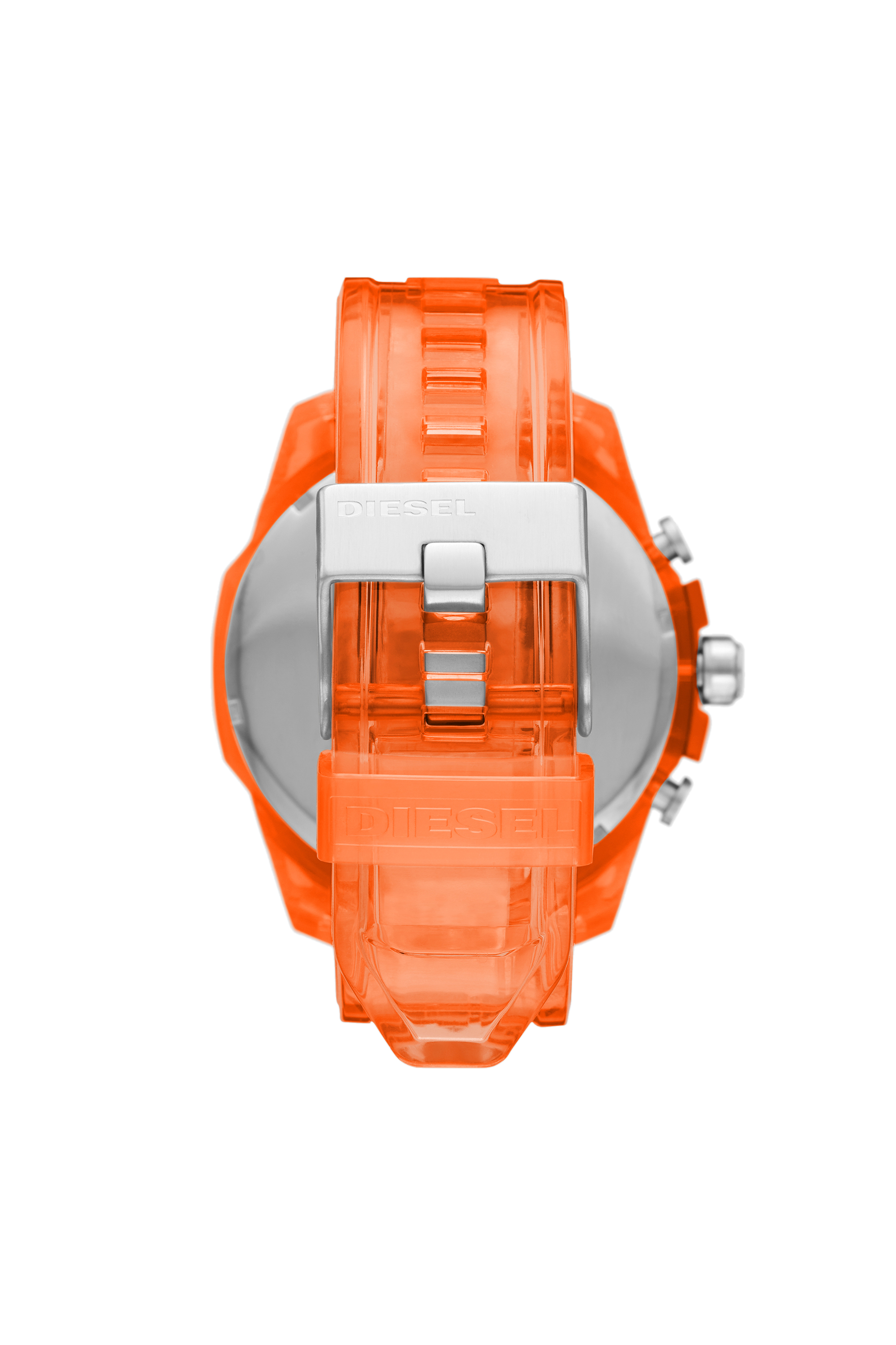 Diesel - DZ4533, Montre Mega Chief chronographe en polyuréthane orange Homme in Orange - 2