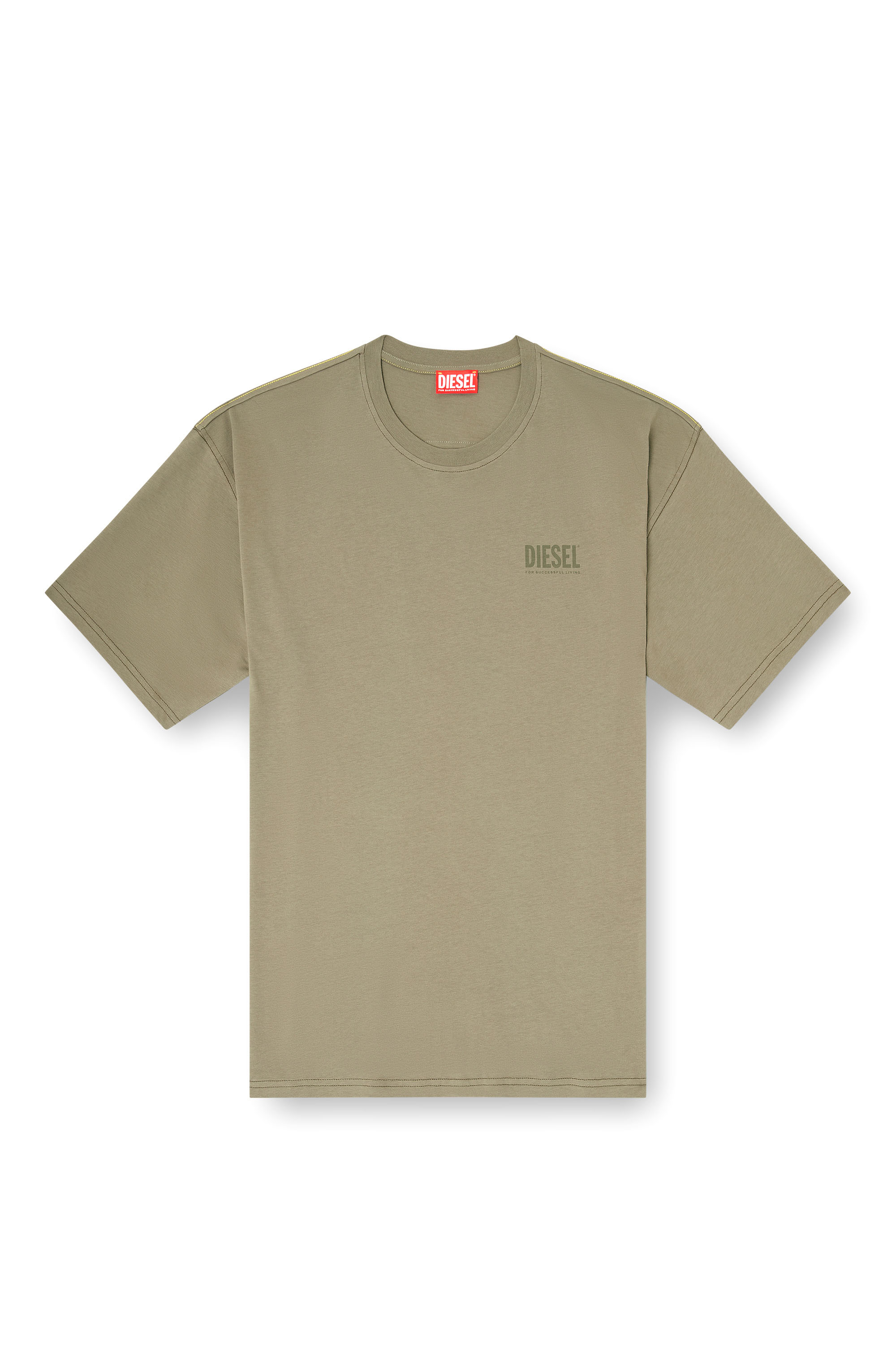 Diesel - T-BOXT-V8, T-shirt d&eacute;contract&eacute; avec imprim&eacute; camouflage au dos Homme in Vert - 3