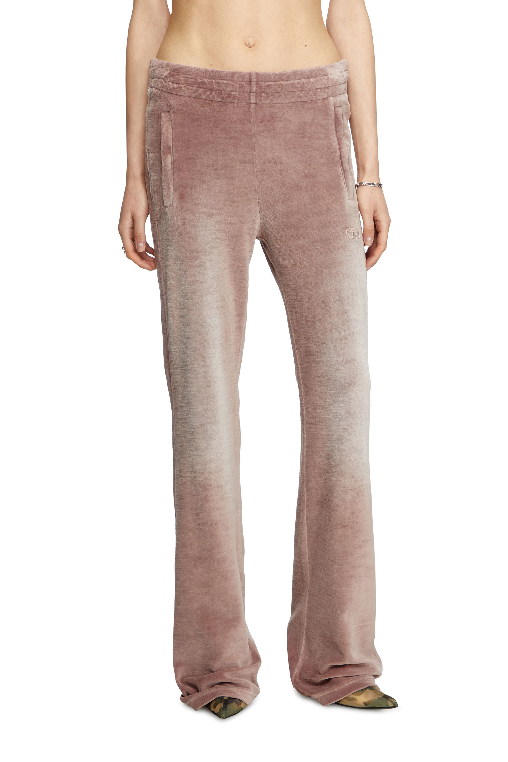 Diesel - P-ELY-Q1, Pantalon de survêtement à jambe large Femme in Rose - 1