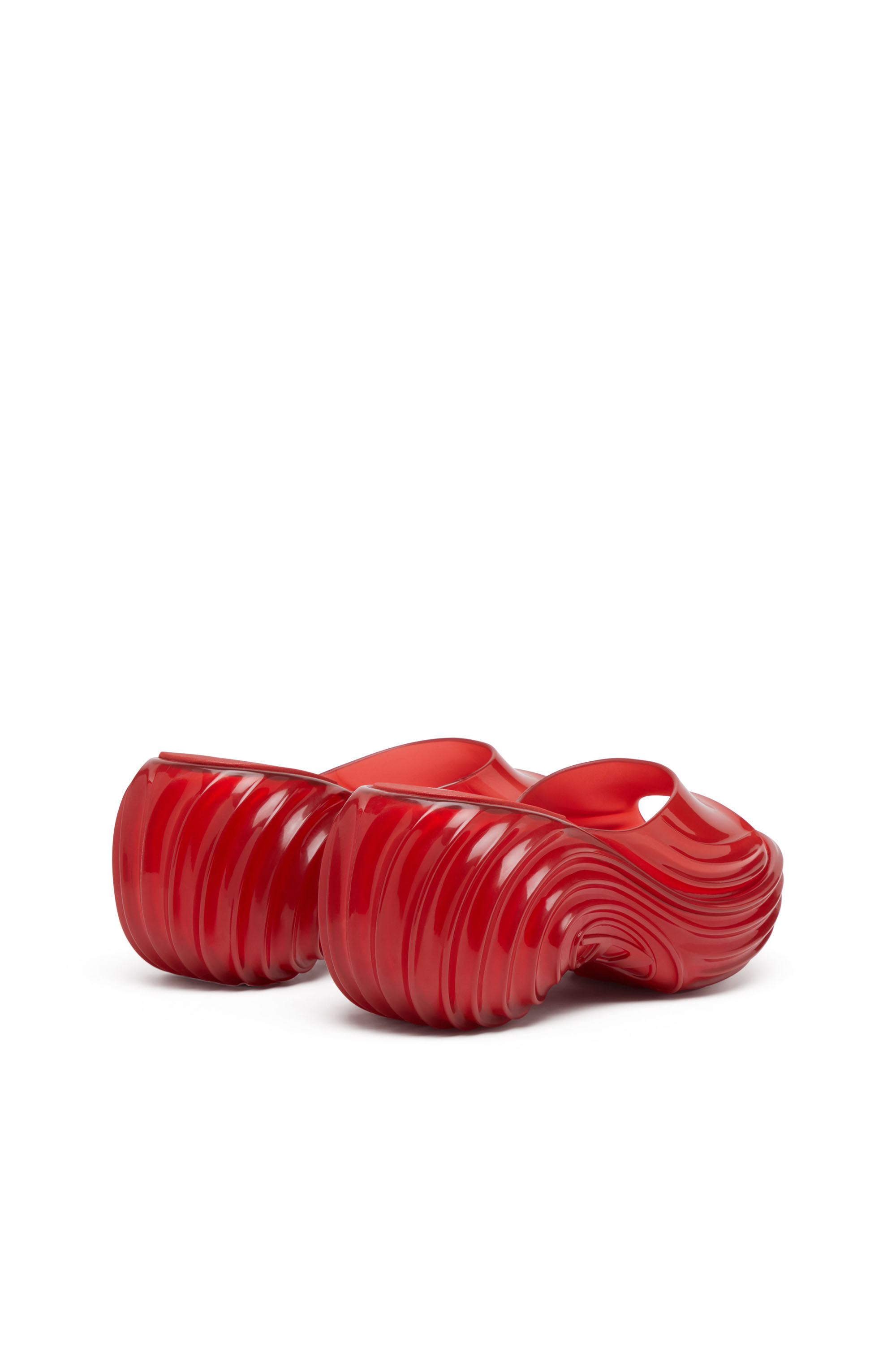 Diesel - MELISSA QUANTUM PLATFORM, Mule à plateforme en Melflex® Femme in Rouge - 4