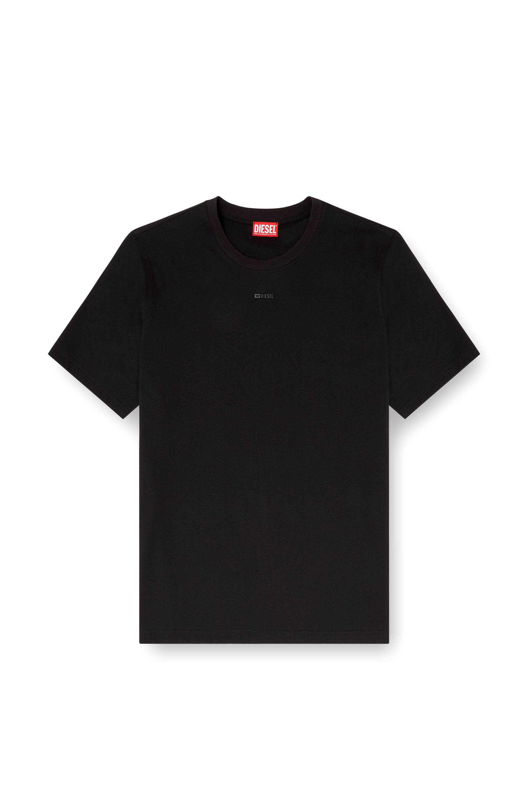 Diesel - T-ADJUST-V6, T-shirt avec micro logo métallique Homme in Noir - 3