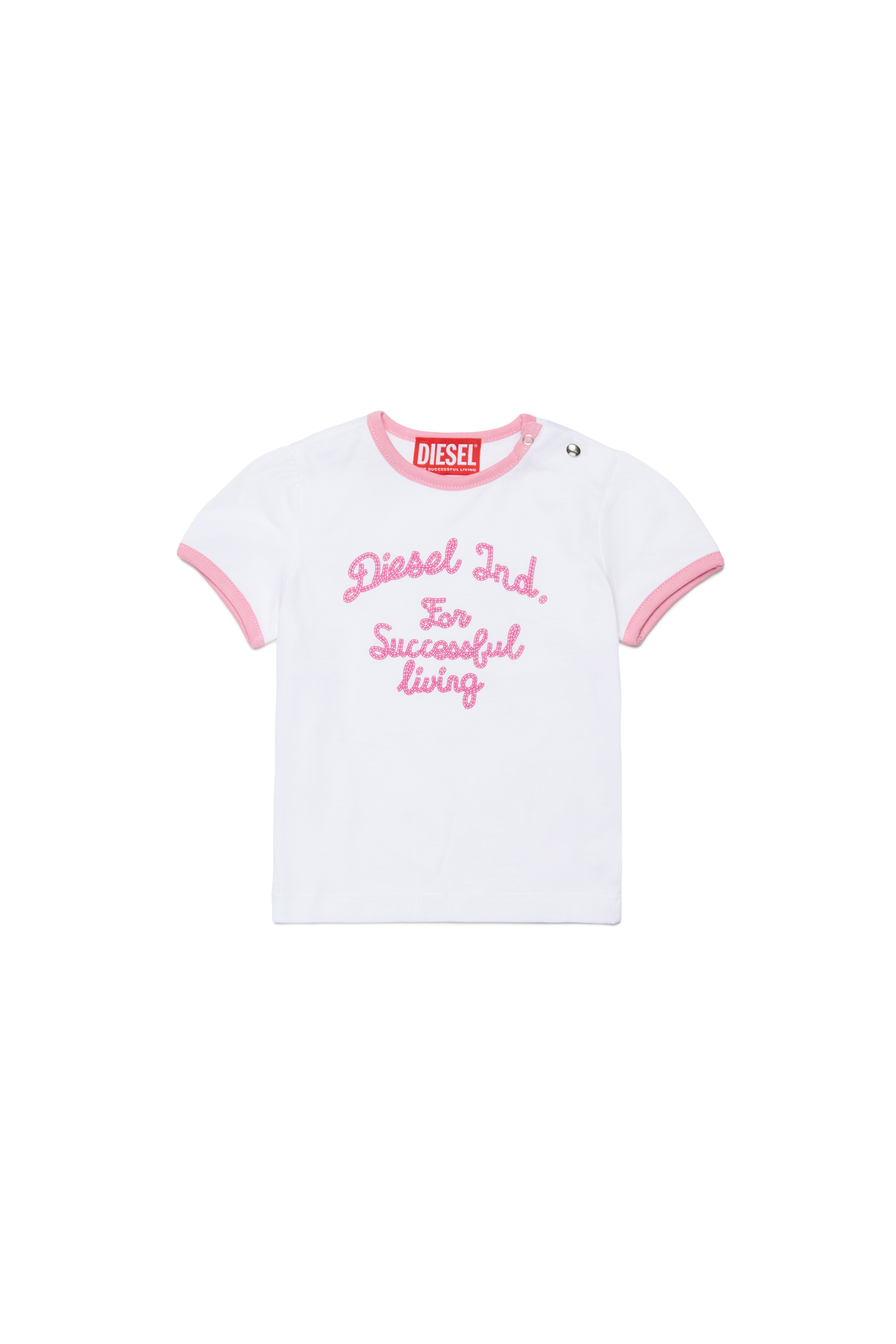 Diesel - TELAB, T-shirt &agrave; anneau avec broderie Femme in Blanc - 1