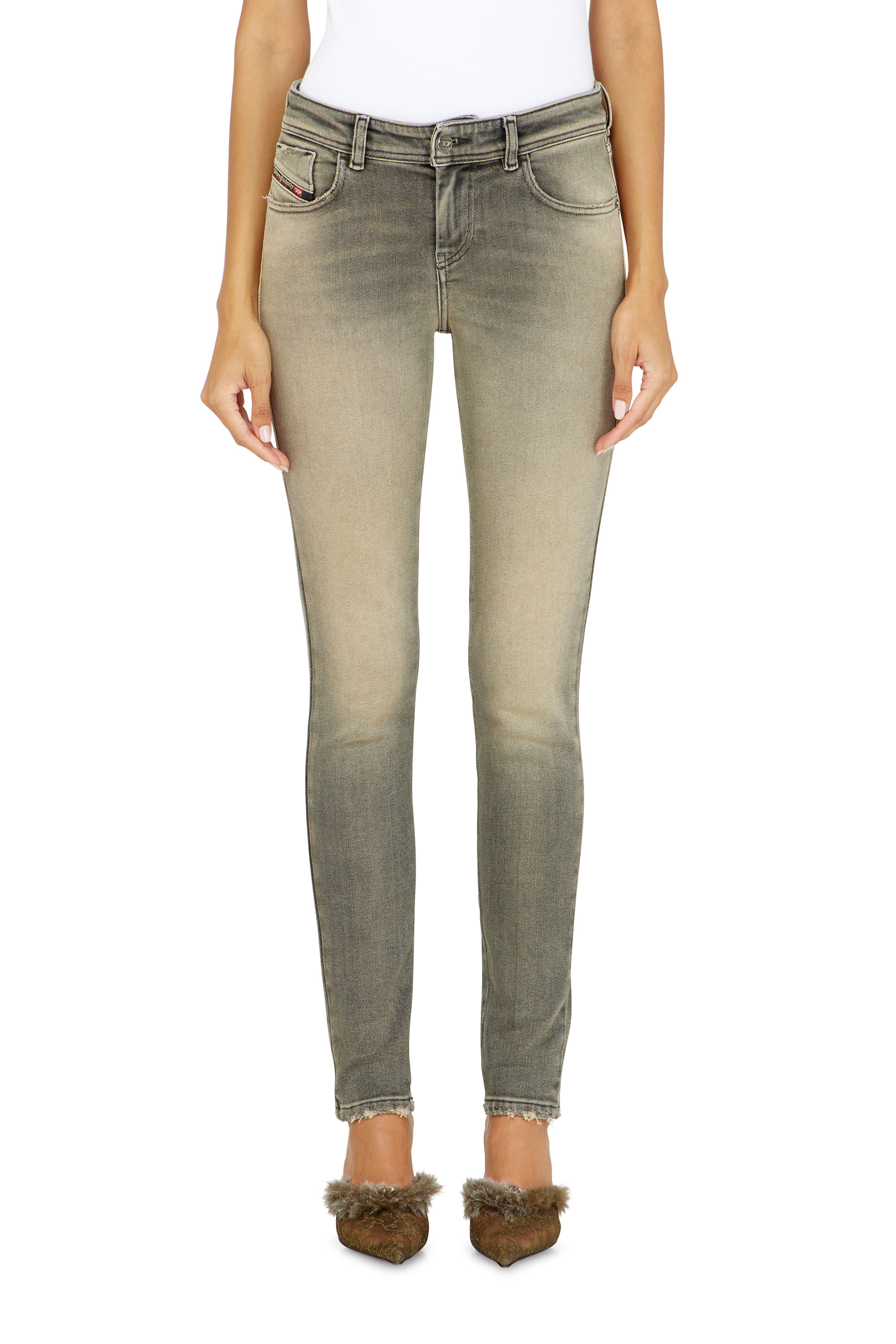 Diesel - Skinny Jeans 2017 Slandy 09P32 Femme, Gris - Image 4