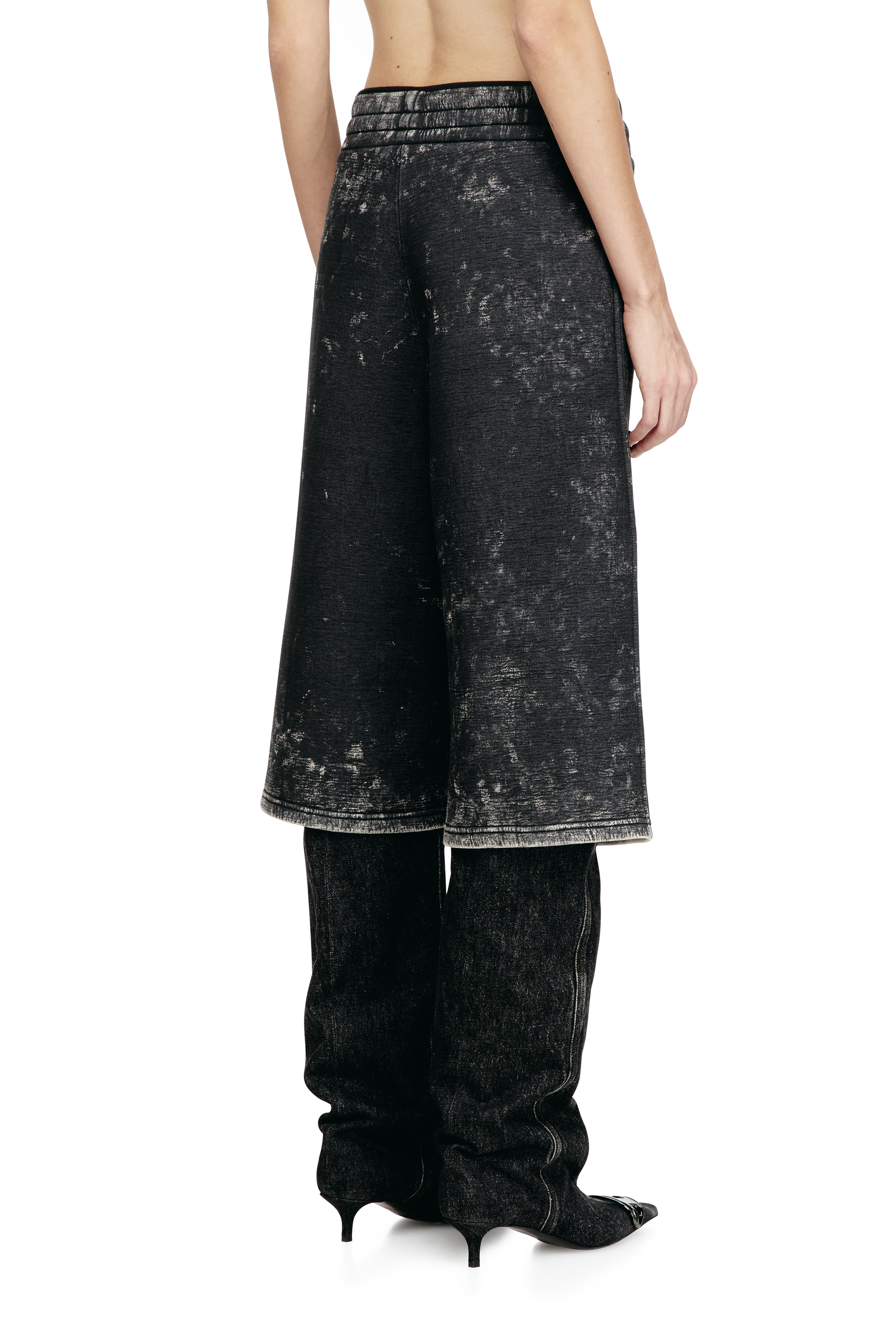 Diesel - S-TYP, Short ample en n&eacute;opr&egrave;ne effet marbre Mixte in Noir - 3