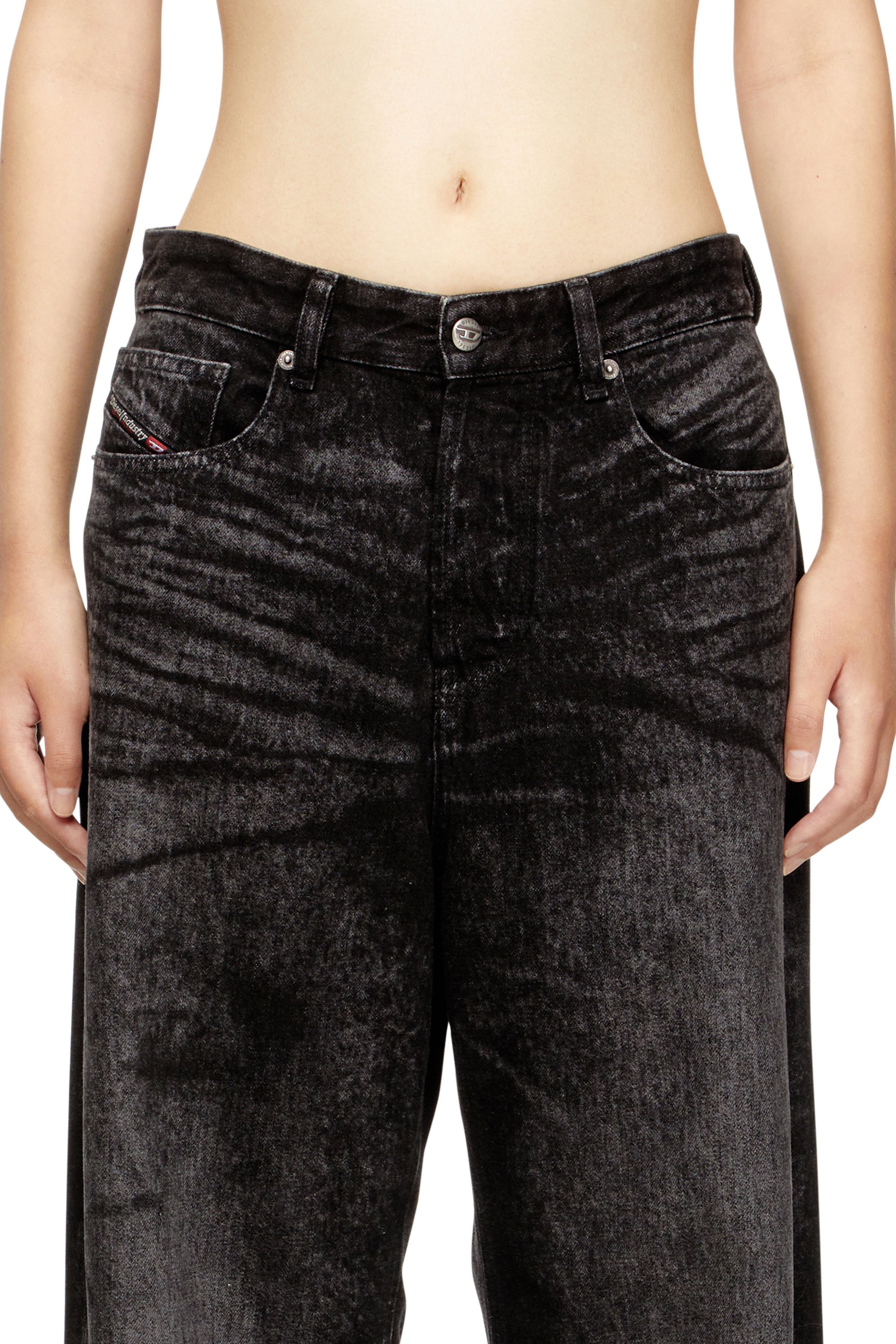 Diesel - Relaxed Jeans 1996 D-Sire 007DB Femme, Noir/Gris foncé - Image 5