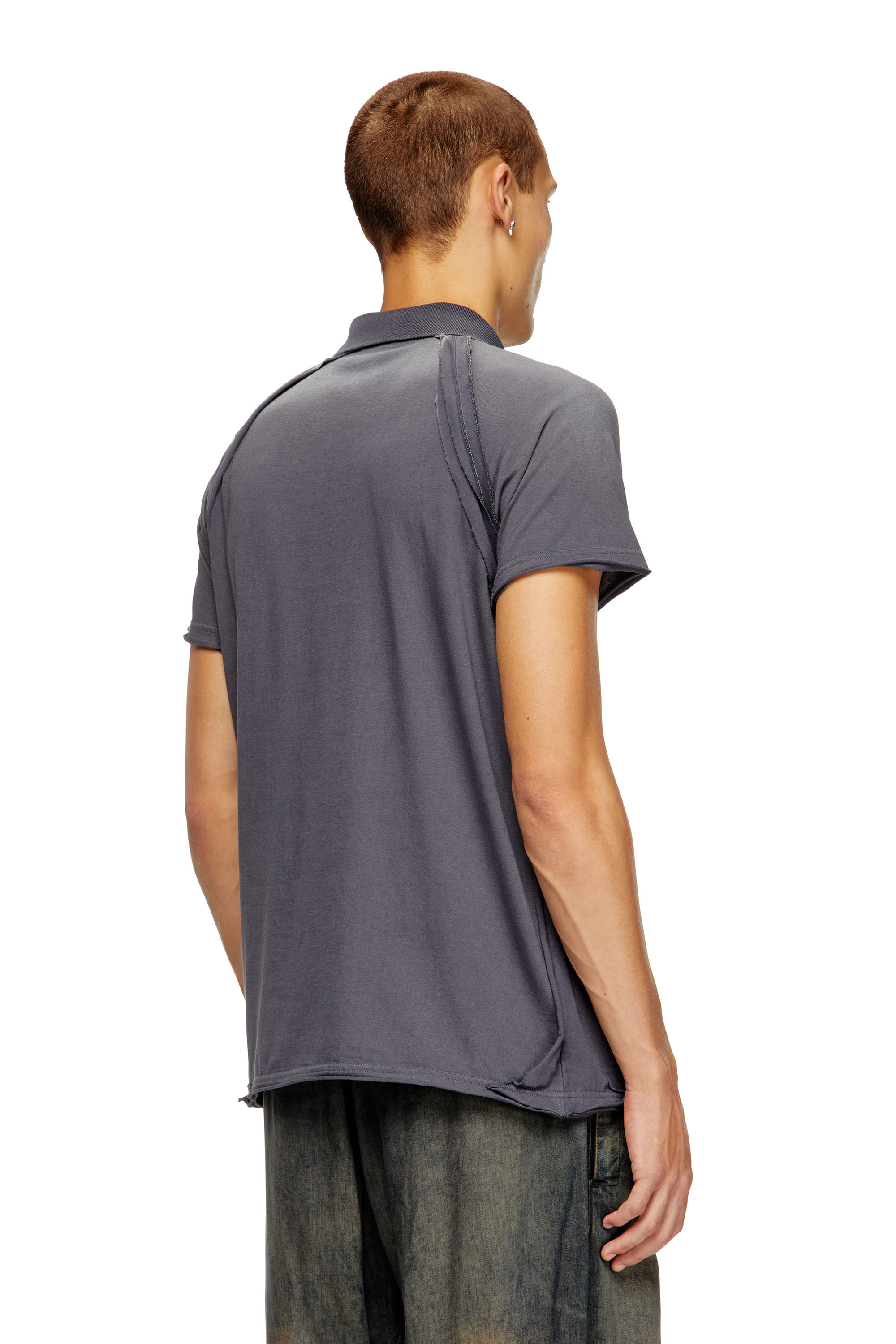 Diesel - T-NORY, Polo avec effet peel-off Homme in Gris - 2