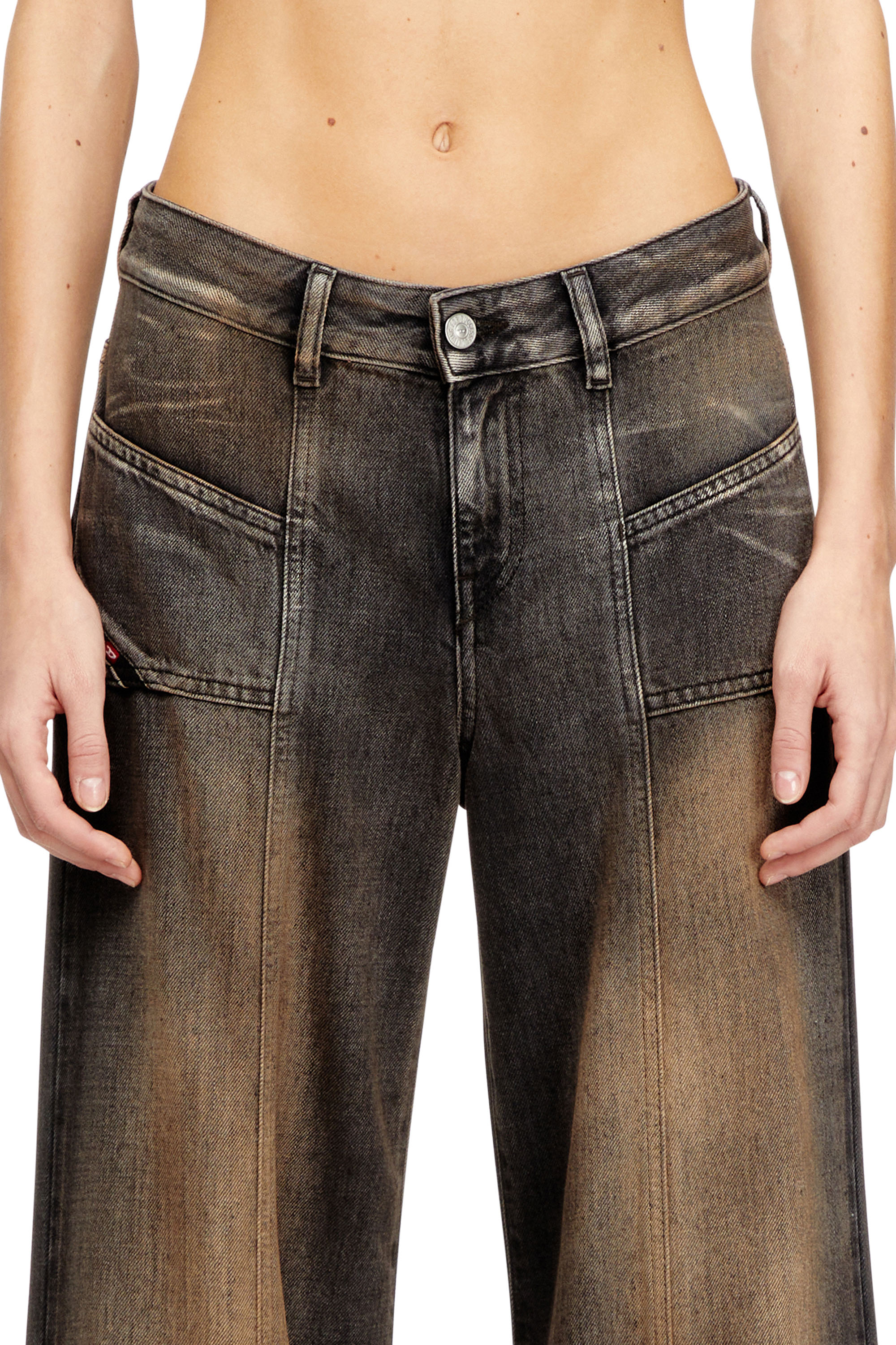 Diesel - Flare Jeans D-Akii 068TX Femme, Noir/Gris fonc&eacute; - Image 4