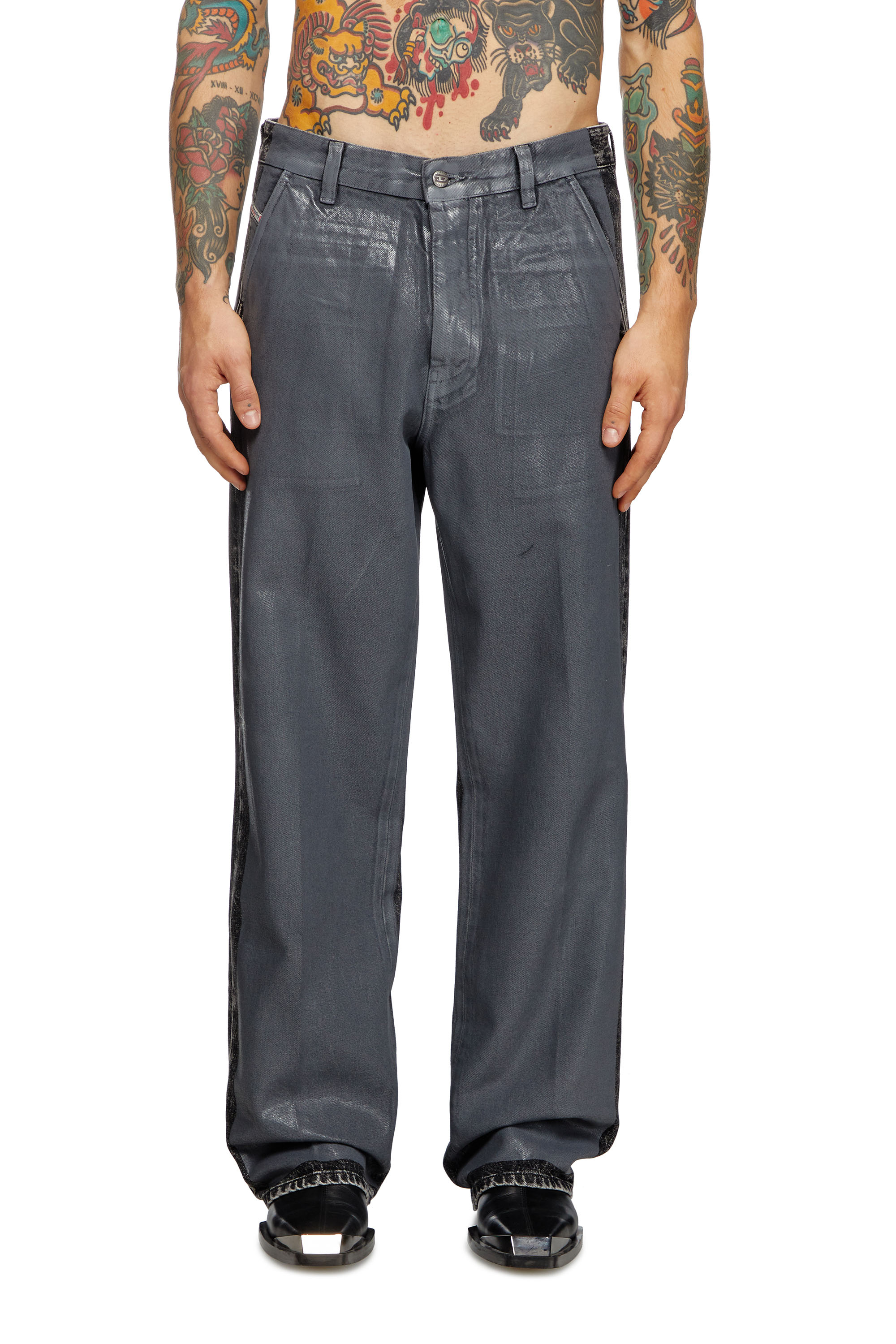 Diesel - Straight Jeans D-Phant-chino 007AP Homme, Gris - Image 2