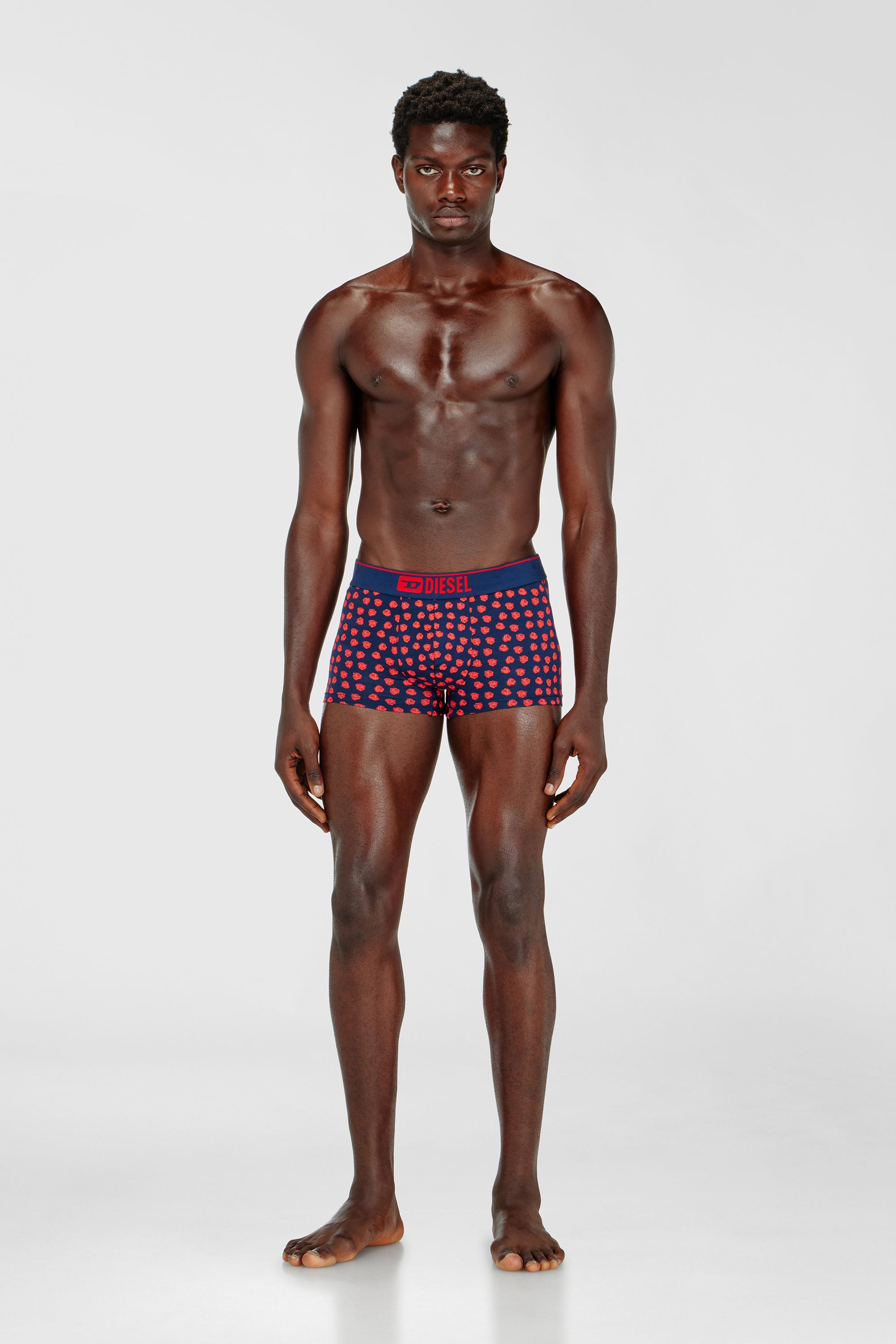 Diesel - DAMIEN-D-BOX-3PACK, Lot de trois boxers avec imprim&eacute; rose Homme in Polychrome - 1