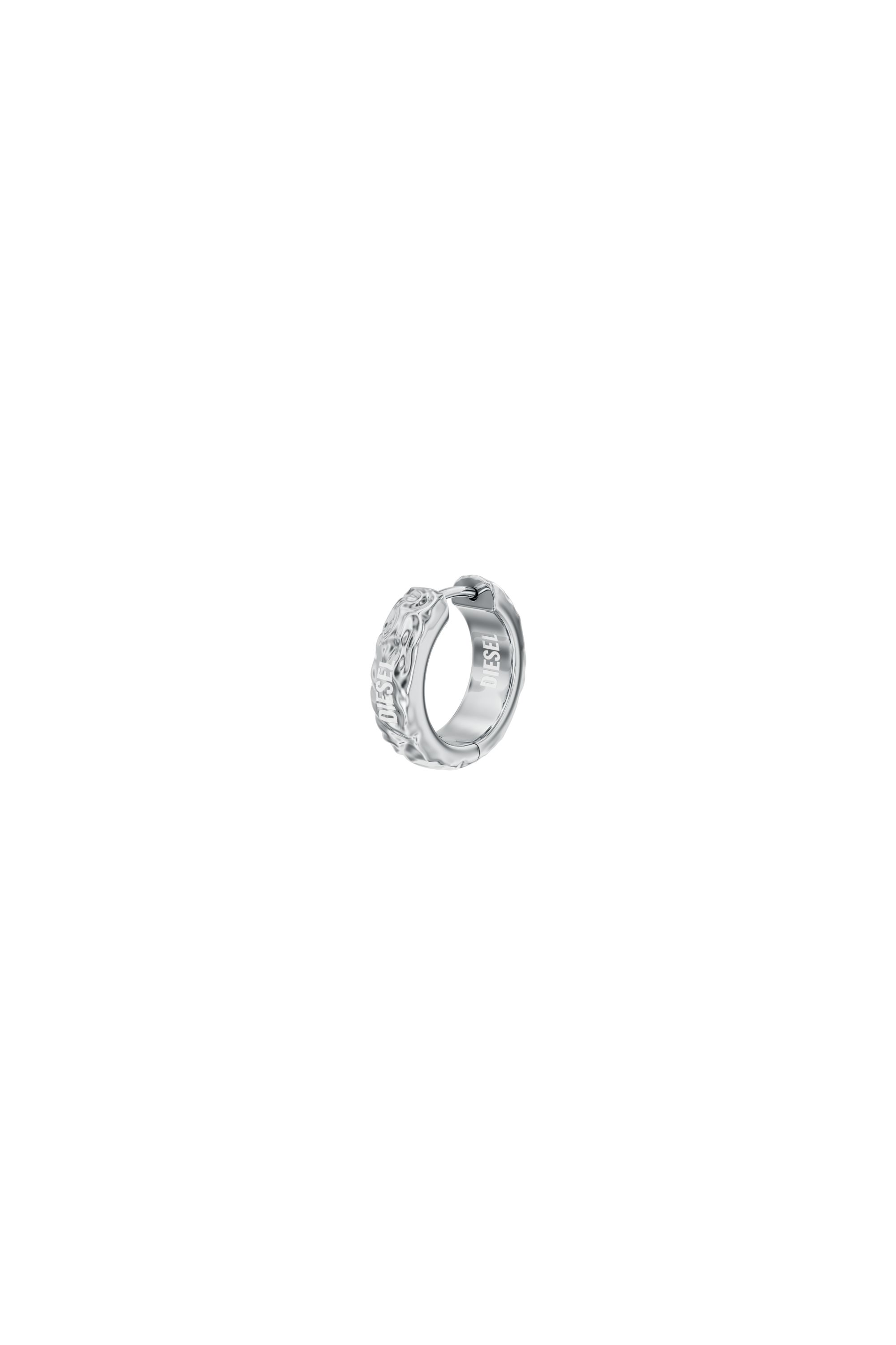 Diesel - DX1730040, Boucle d&rsquo;oreille cr&eacute;ole en acier inoxydable Mixte in Gris argent&eacute; - 1