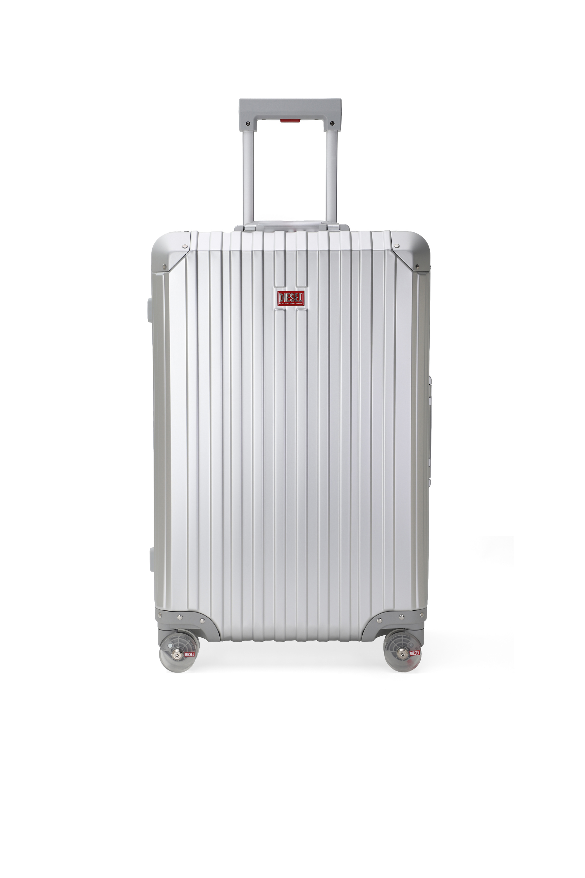Diesel - DIESEL ALUMINUM TROLLEY- DSL002, Valise en aluminium taille M Mixte in Gris argent&eacute; - 1