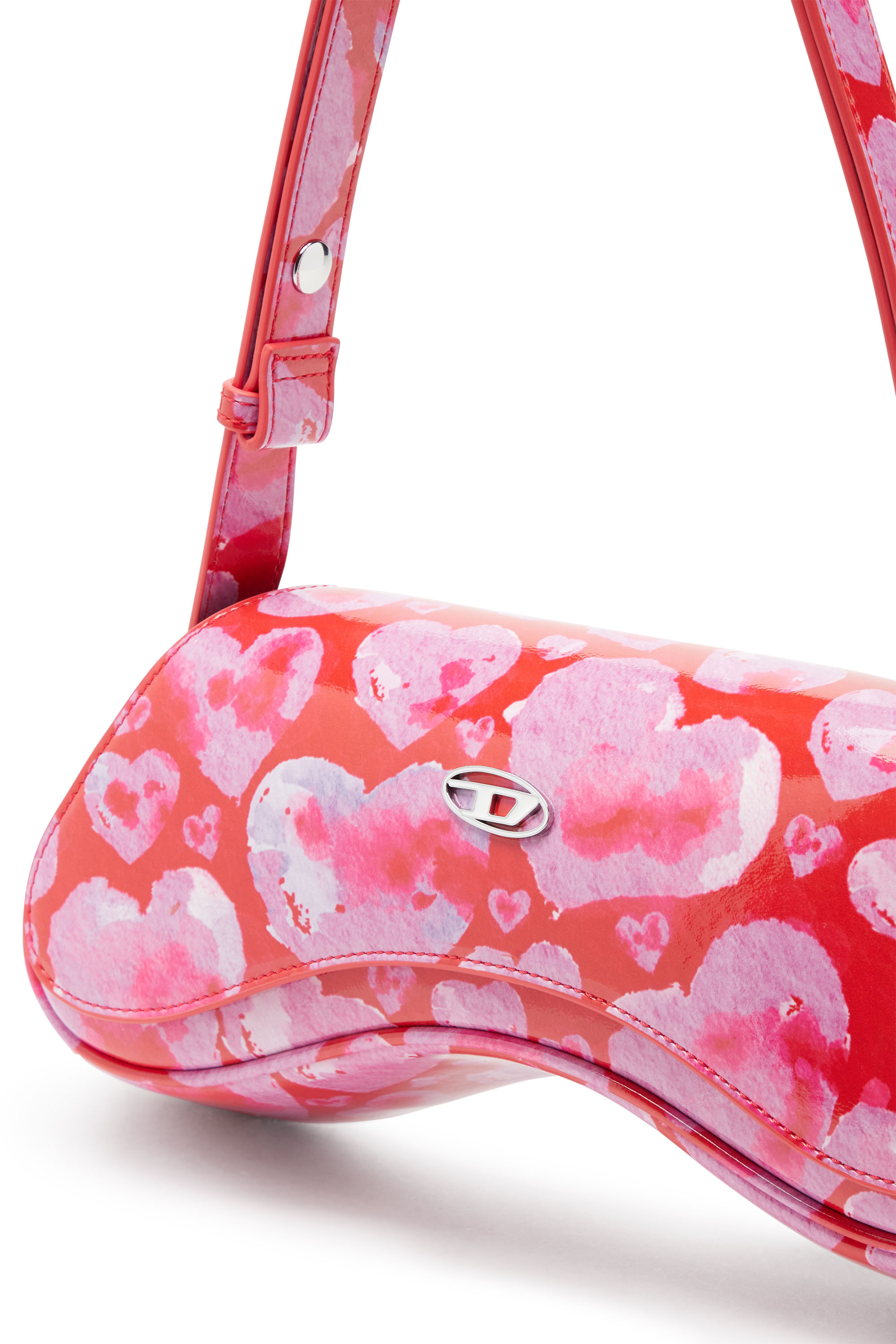 Diesel - ST VALENTINE-PLAY CROSSBODY, St Valentine-Play-Sac à bandoulière avec imprimé cœur all-over Femme in Rose - 5