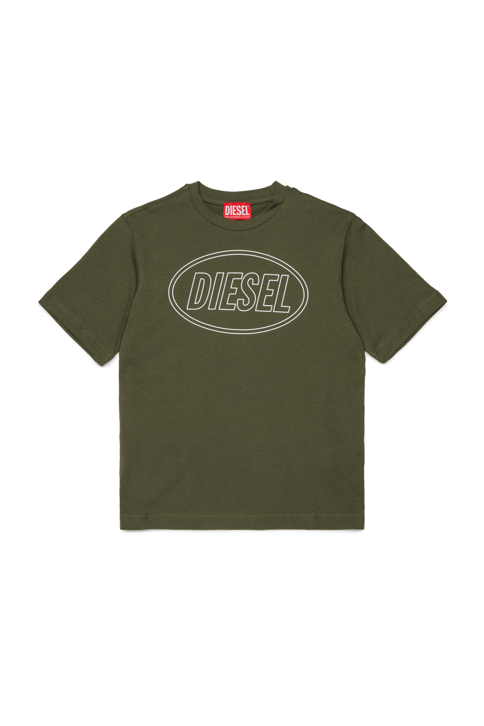 Diesel - TCIRCLE OVER, T-shirt en coton avec imprim&eacute; Diesel Homme in Vert - 1
