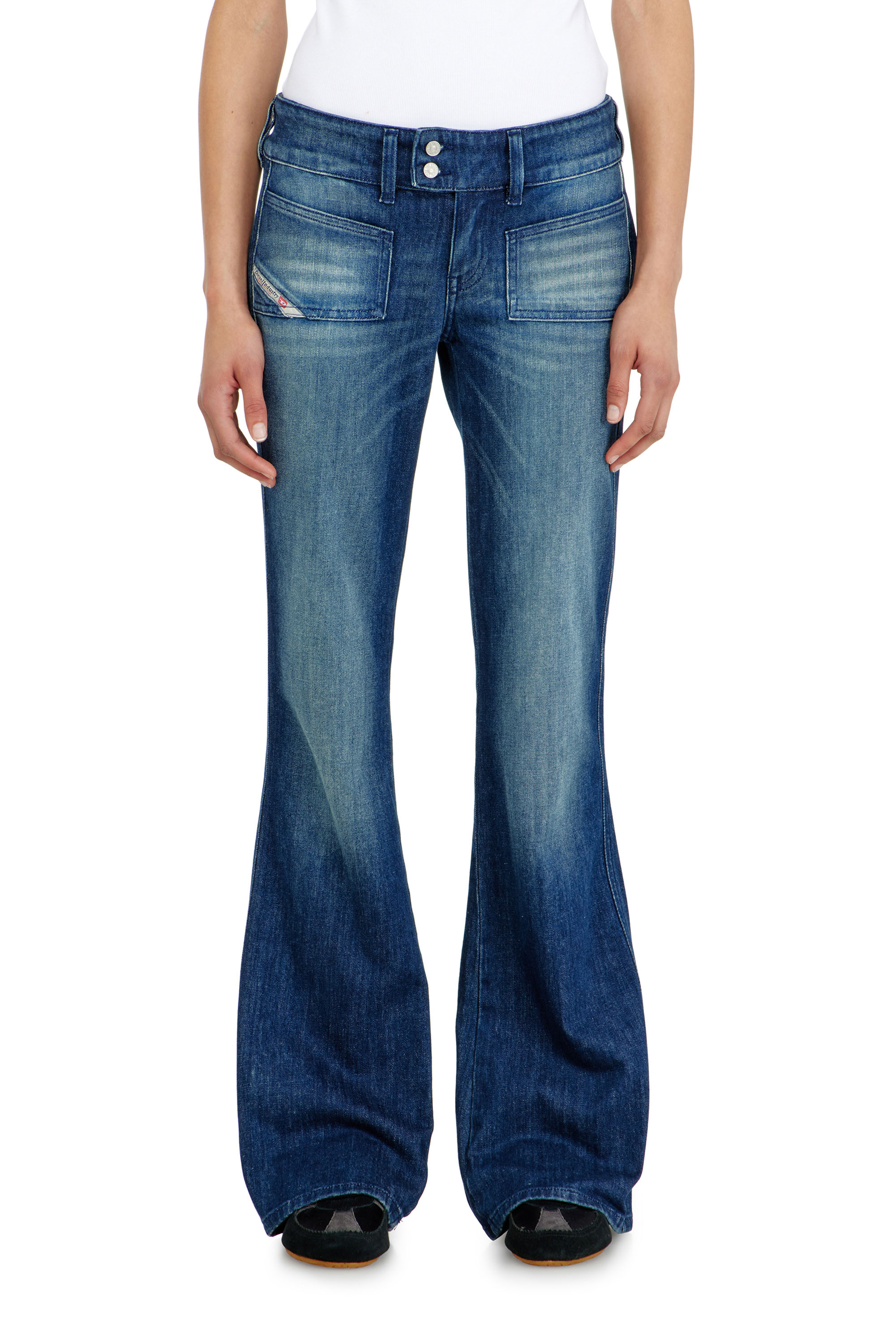 Diesel - Bootcut Jeans D-Hush 0KBBR Femme, Bleu Fonc&eacute; - Image 4