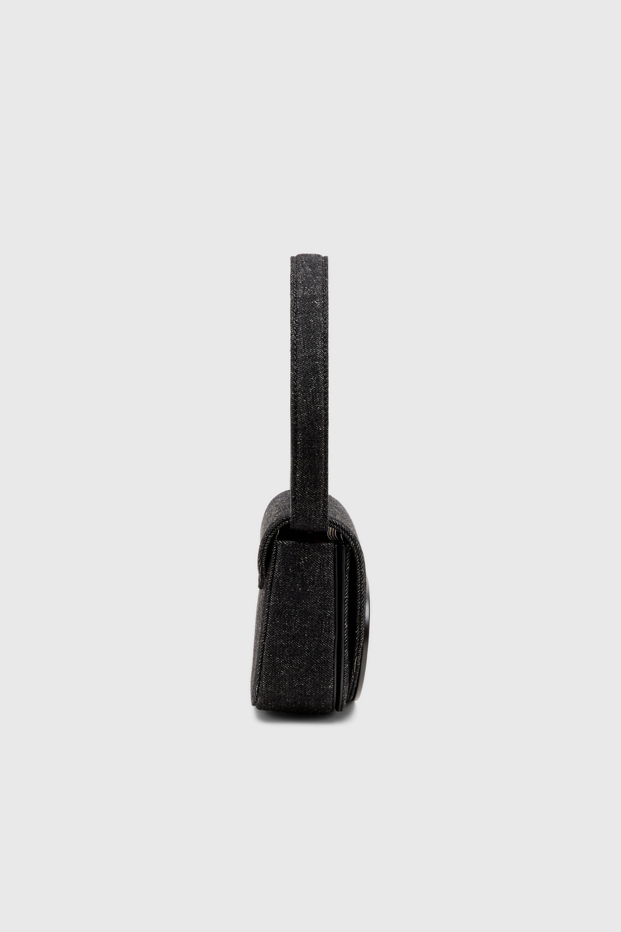 Diesel - 1DR, 1DR-Sac &agrave; bandouli&egrave;re iconique en denim d&eacute;lav&eacute; Femme in Noir - 5