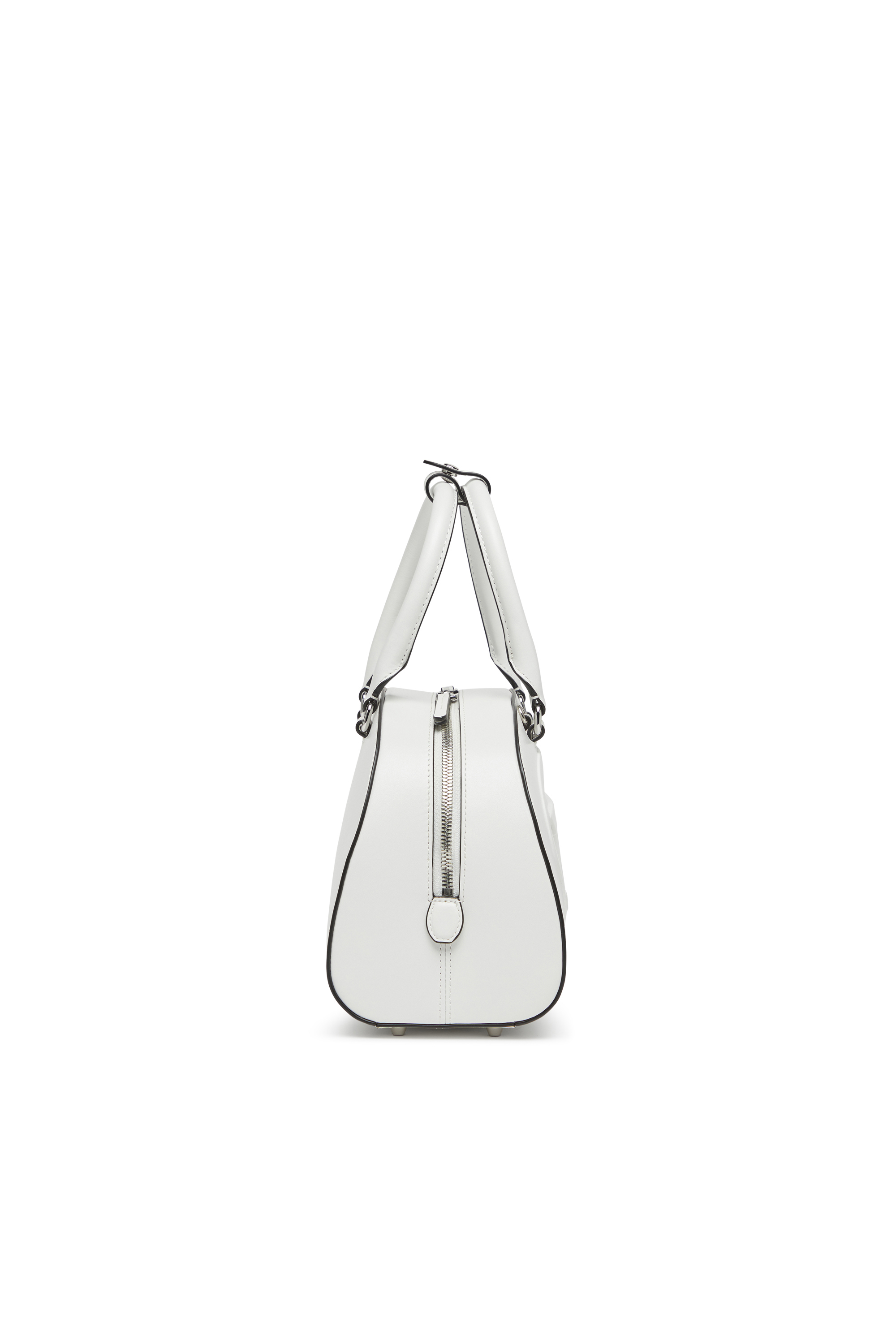 Diesel - 1DR DOME TOP HANDLE, Sac bowling en cuir Femme in Blanc - 3