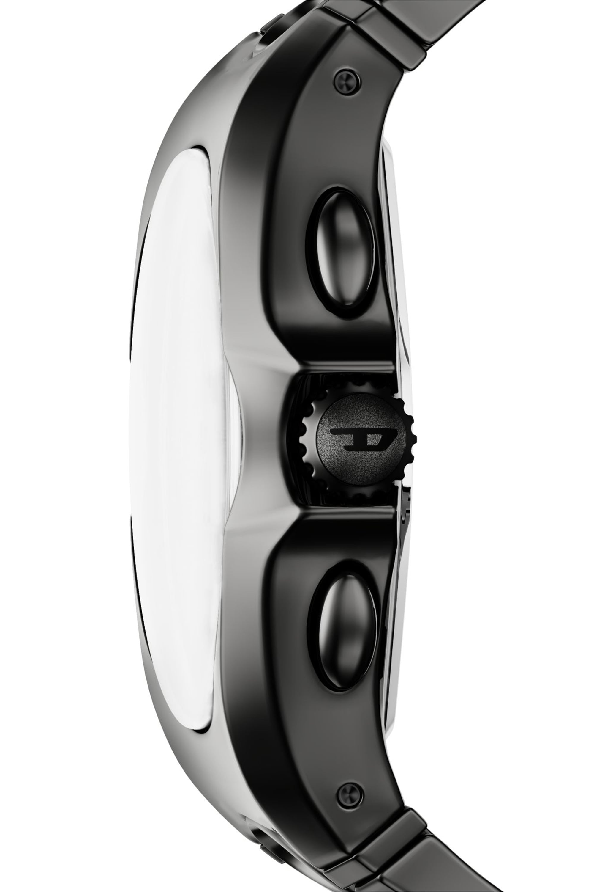 Diesel - DZ4726 WATCH, Montre D-Curve en acier inoxydable finition gunmetal Homme in Noir - 3