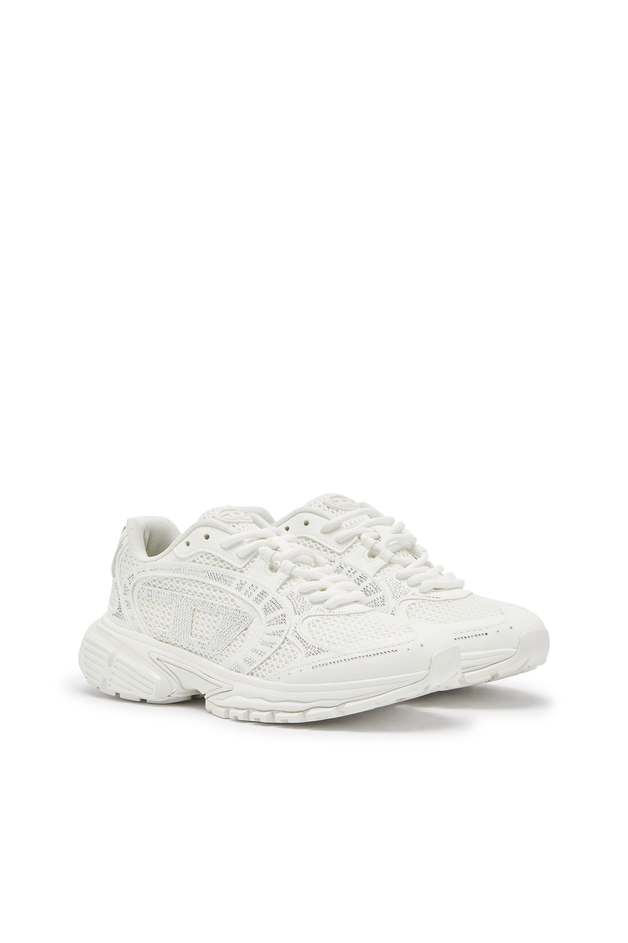 Diesel - S-PRO-V-DENSE LOW W, S-Pro-V-Dense - Sneakers en mesh avec cristaux Femme in Blanc - 2